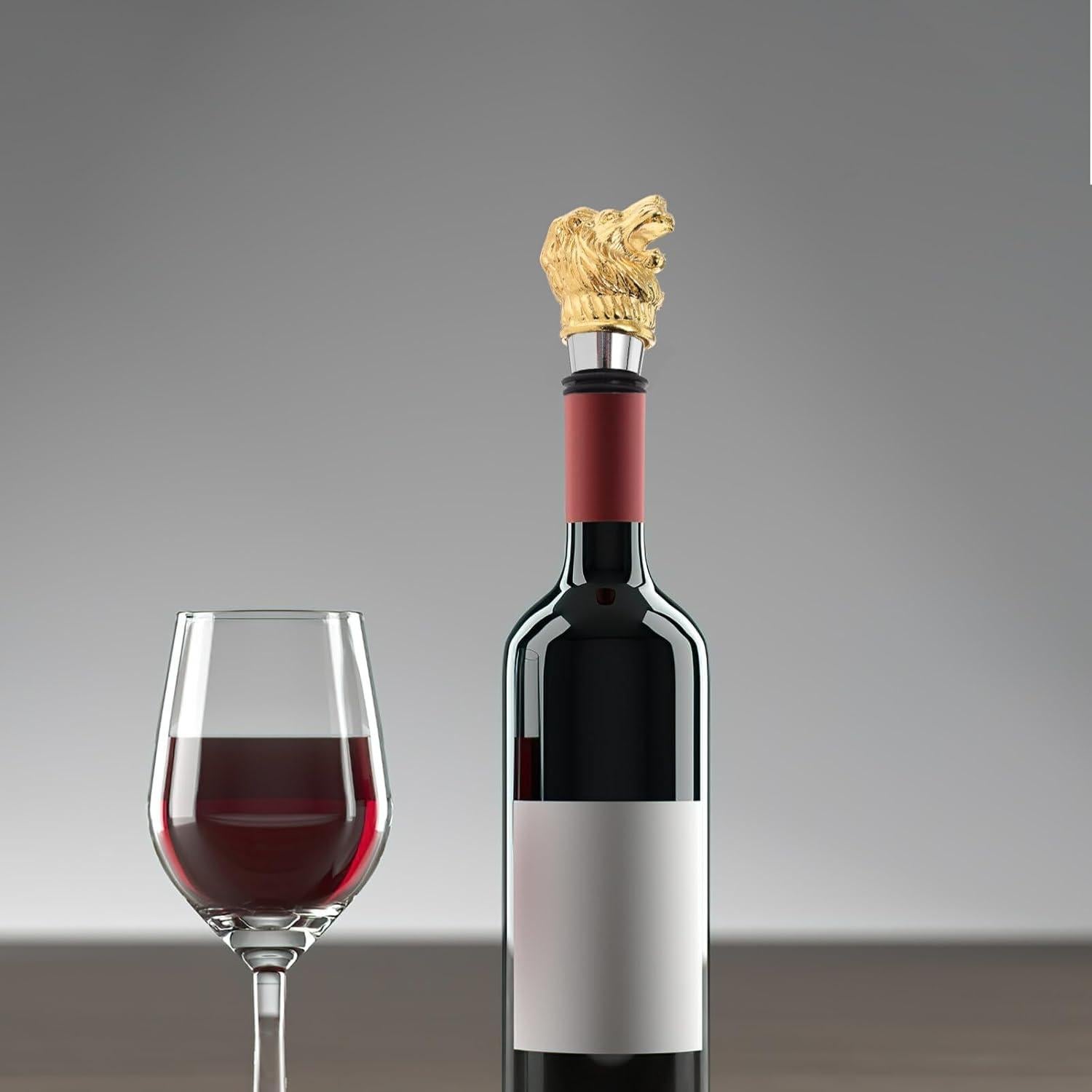 Vertedor de Vino Gatuida León Dorado de Aleación 108g