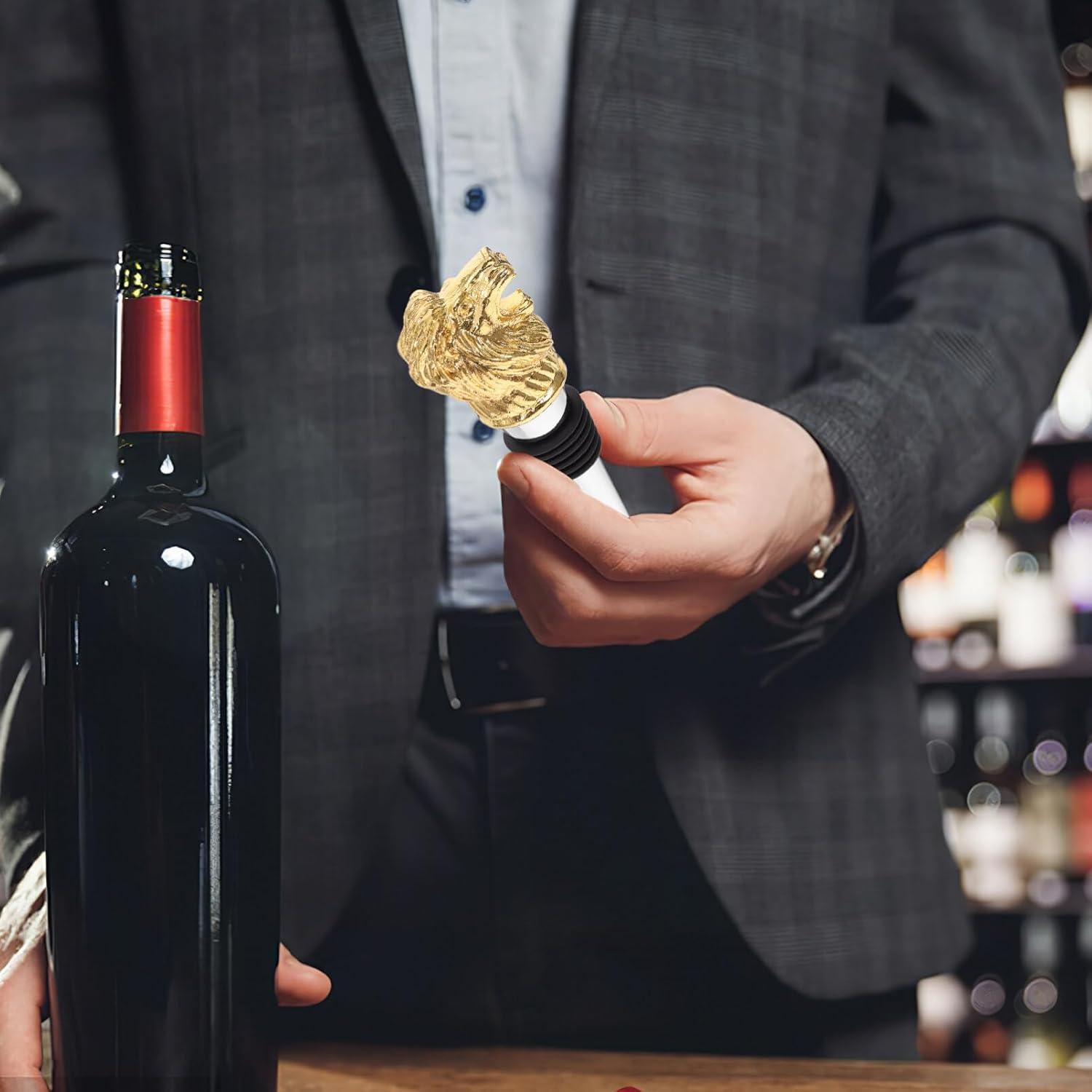 Vertedor de Vino Gatuida León Dorado de Aleación 108g