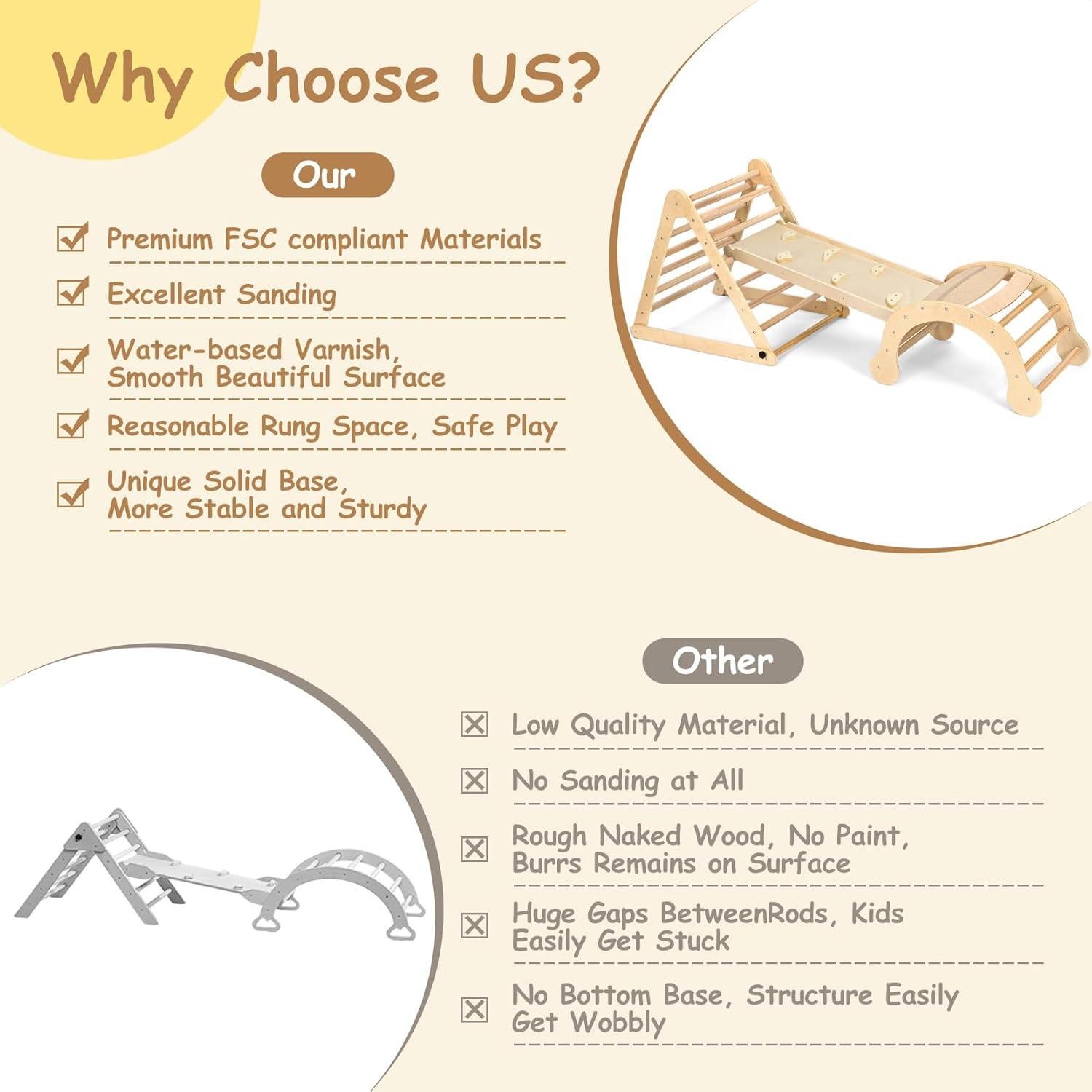 Conjunto de Escalada Pikler Dripex para Niños 1-3 Años