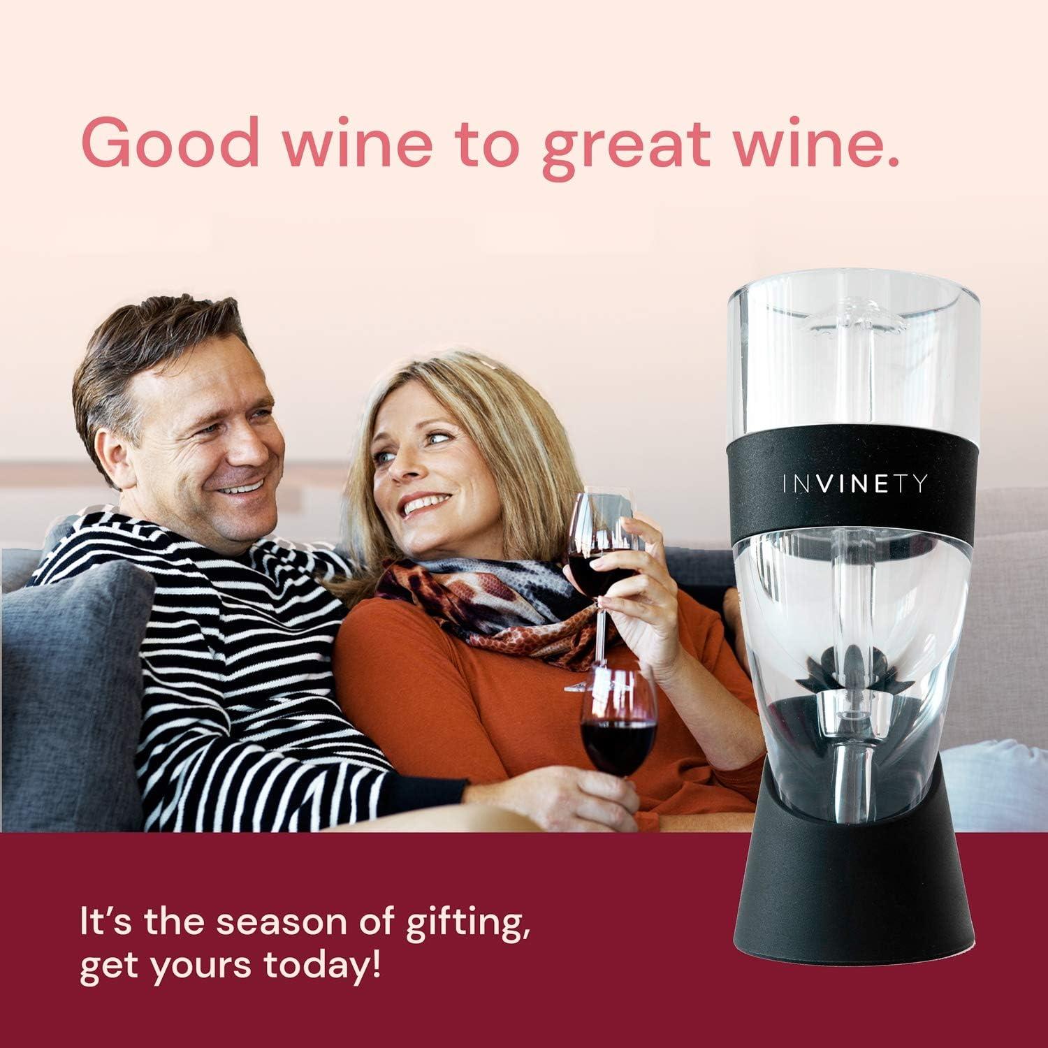 Aireador de Vino Invinety - Oxigenador y Decantador Portátil