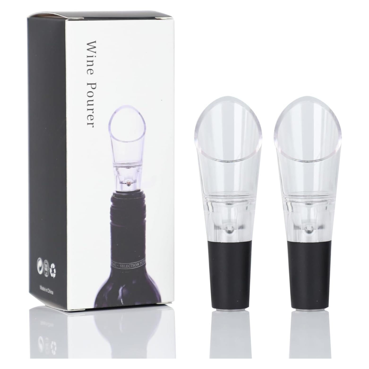 Juego de Agujas de Vino Tyzine - Decantador Premium 2 PZS Negro