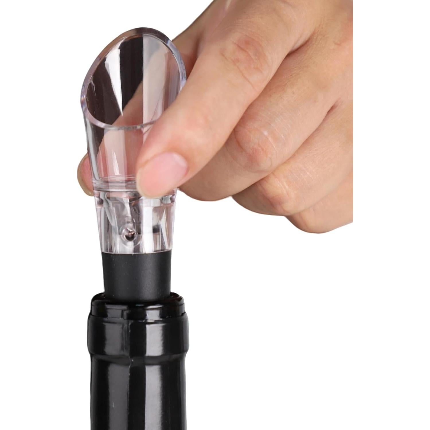 Juego de Agujas de Vino Tyzine - Decantador Premium 2 PZS Negro