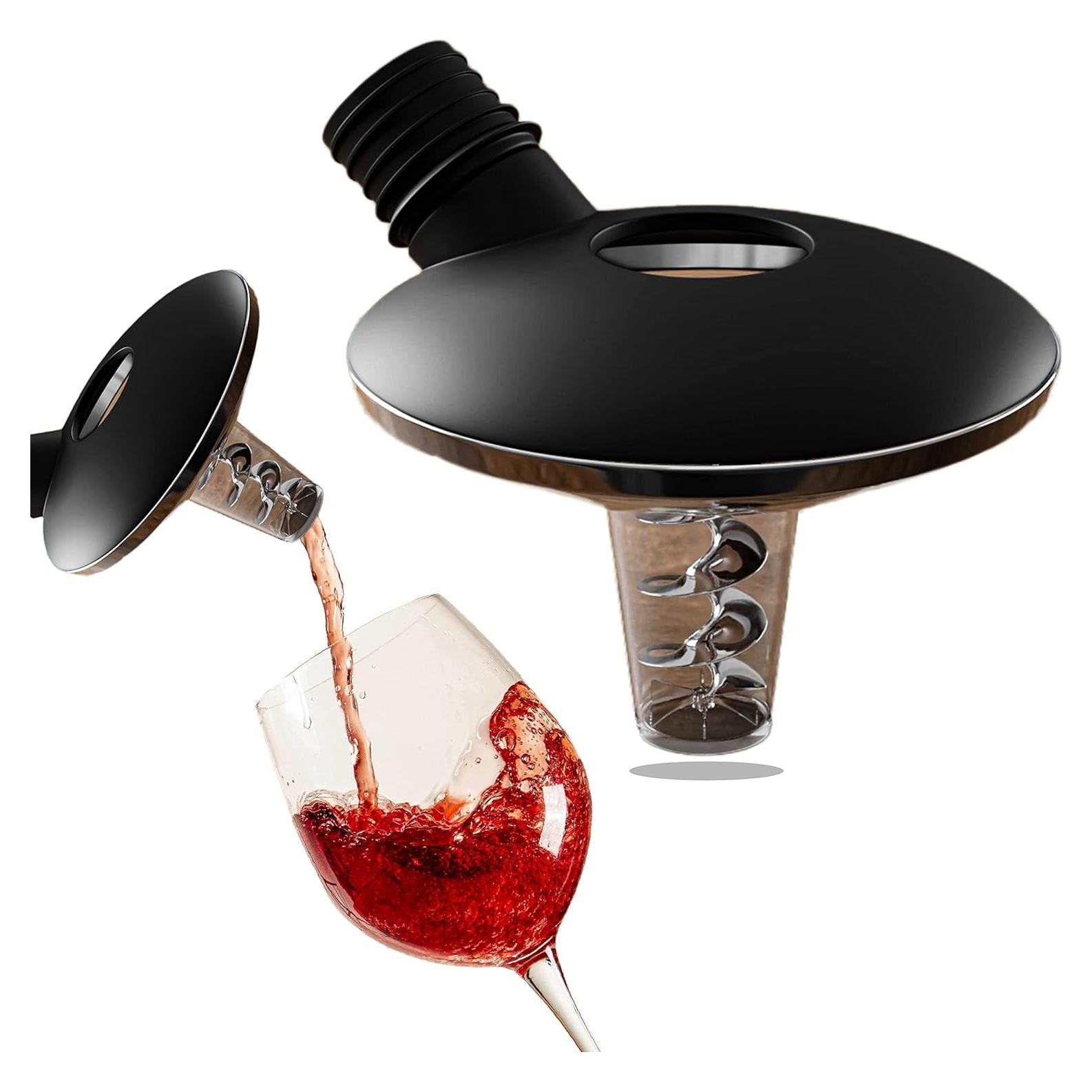 Aireador de Vino OxyTwister 2 en 1 - Vertedor Antigoteo