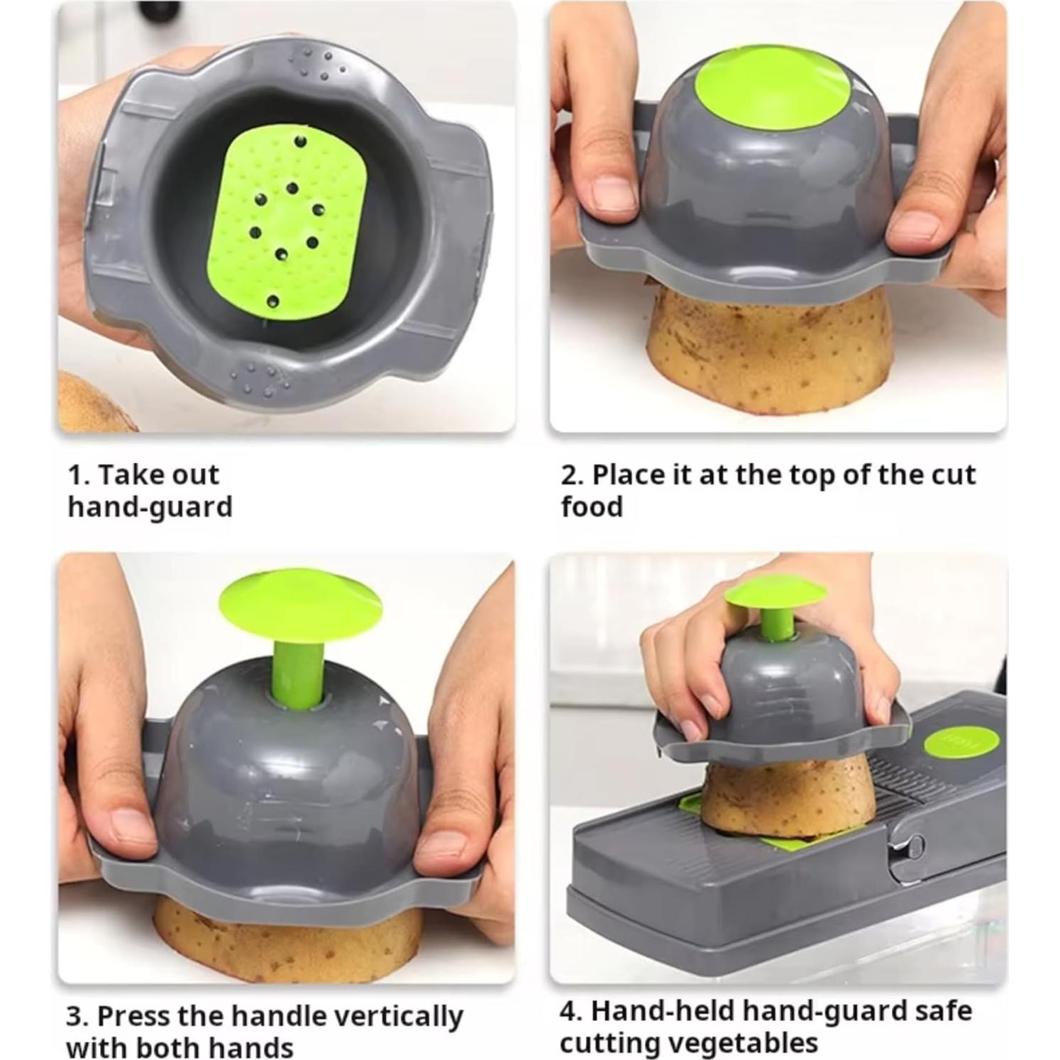 Cortador de Verduras 15-en-1 HorizonMart con Cuchillas de Acero Inoxidable