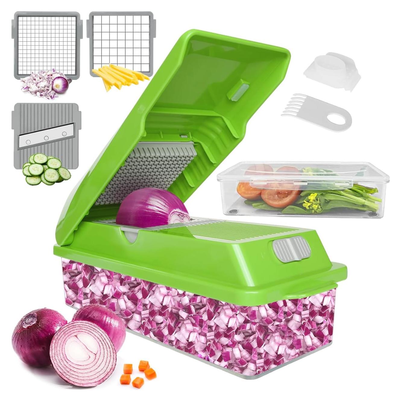 Picador Multifuncional de Verduras LHS 6 en 1 Verde 1.6L