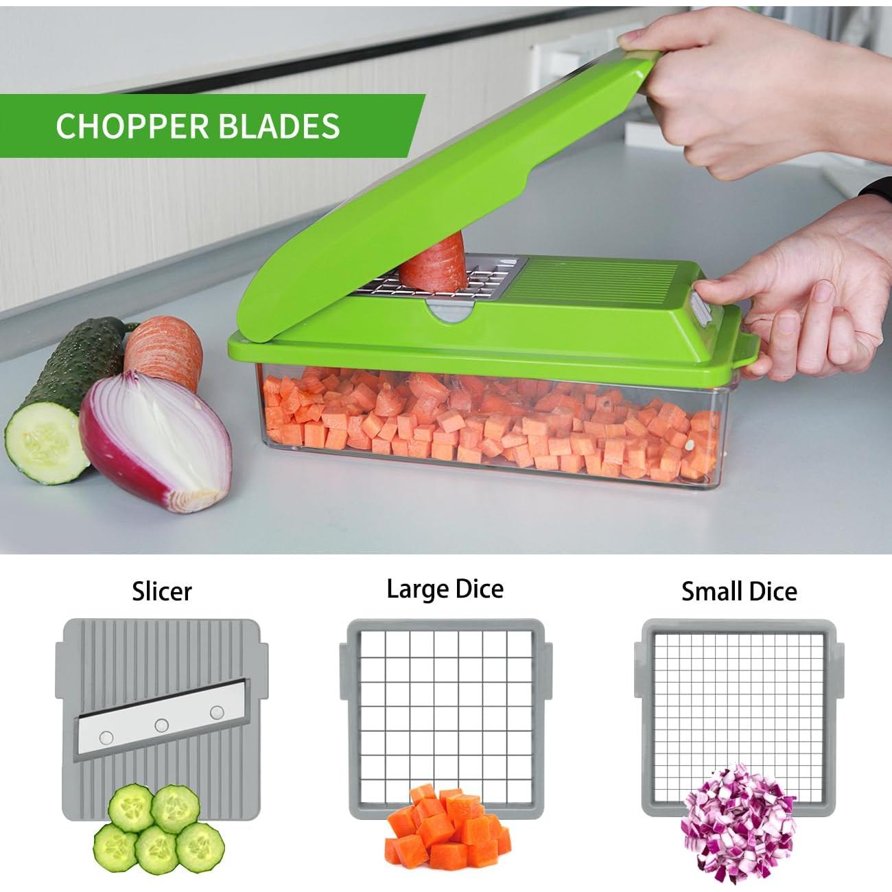 Picador Multifuncional de Verduras LHS 6 en 1 Verde 1.6L