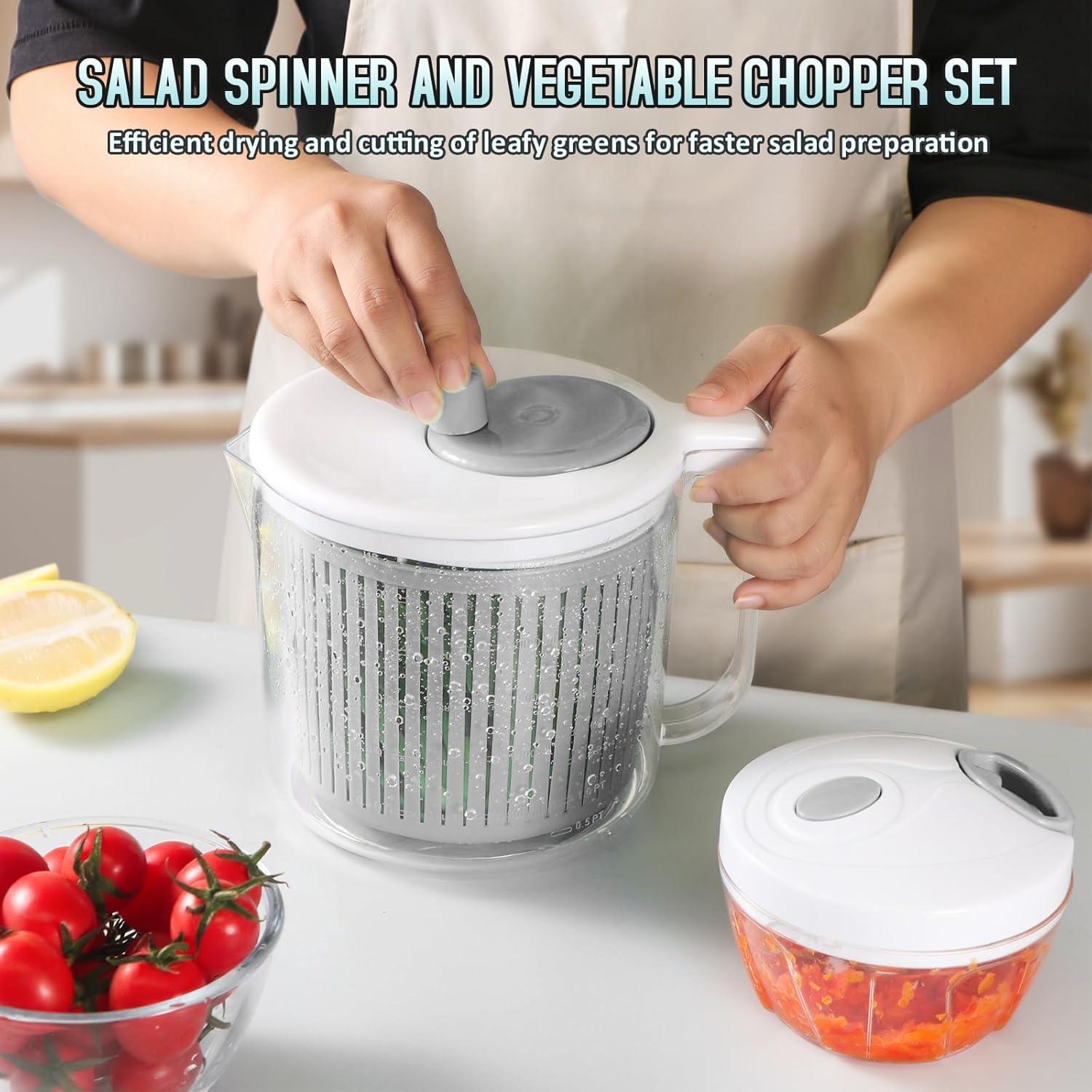 Escurridor de Ensalada CherHome 2.37L con Picadora Manual