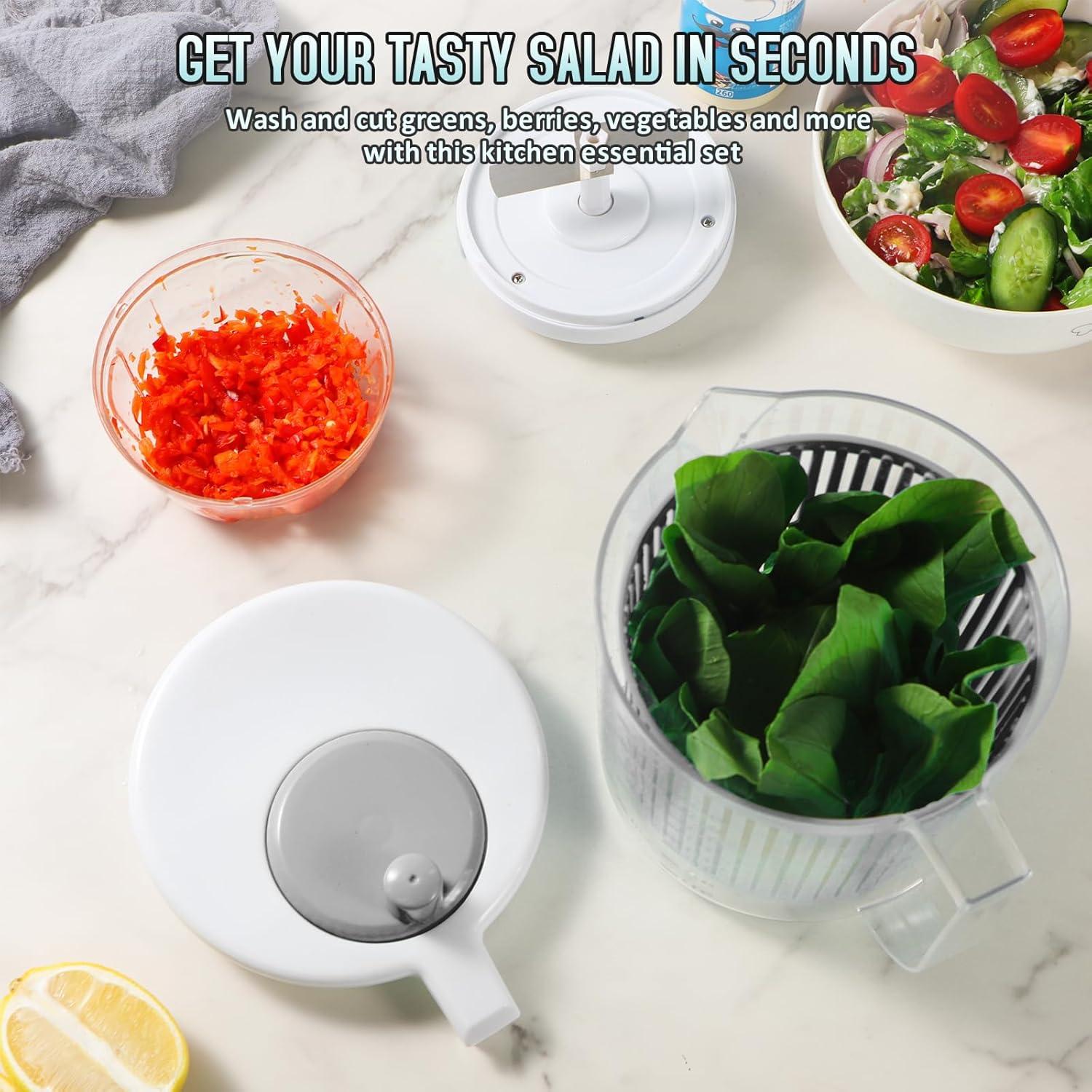 Escurridor de Ensalada CherHome 2.37L con Picadora Manual