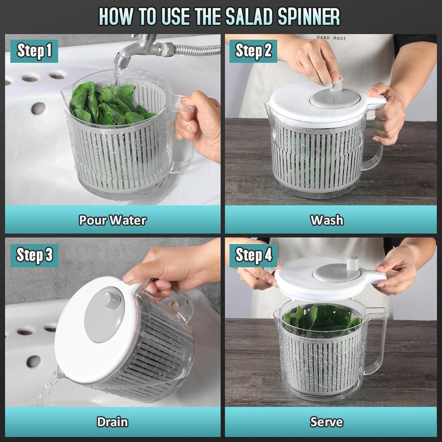 Escurridor de Ensalada CherHome 2.37L con Picadora Manual