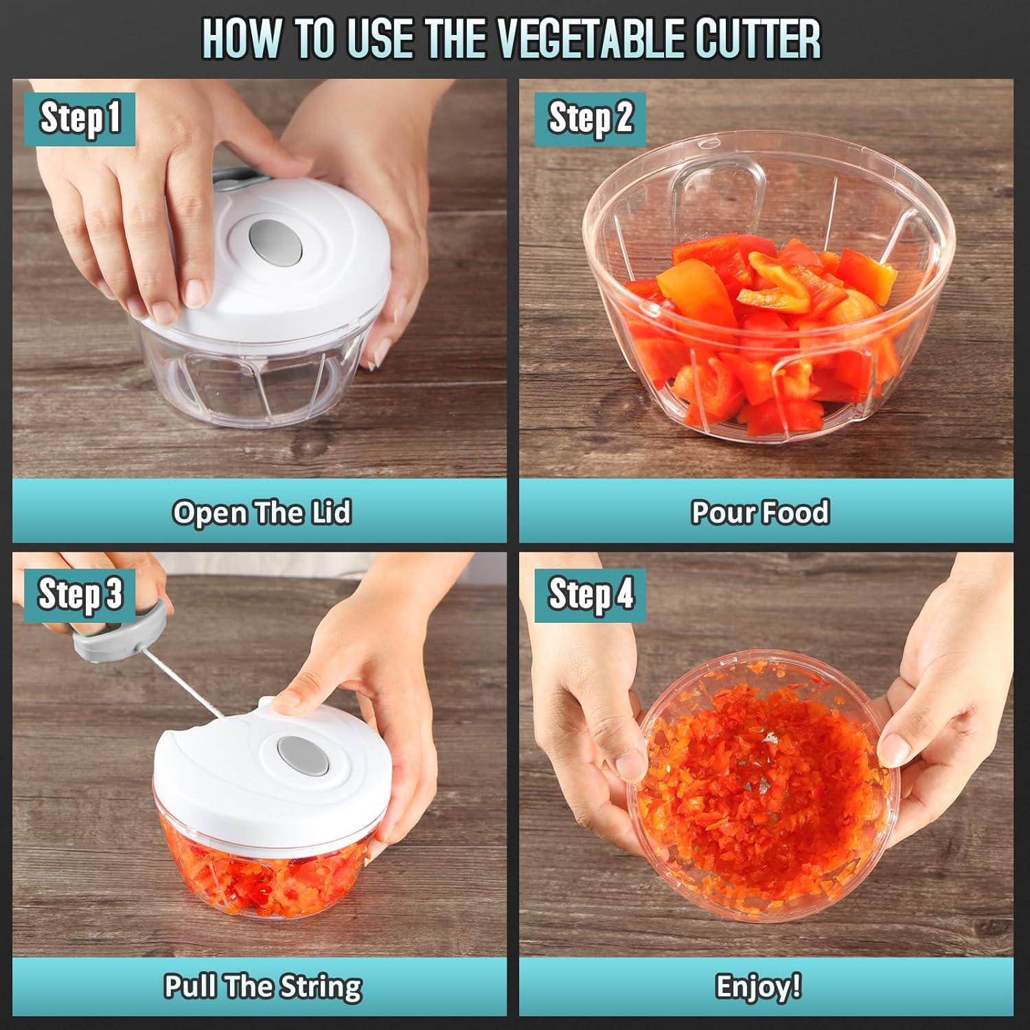 Escurridor de Ensalada CherHome 2.37L con Picadora Manual