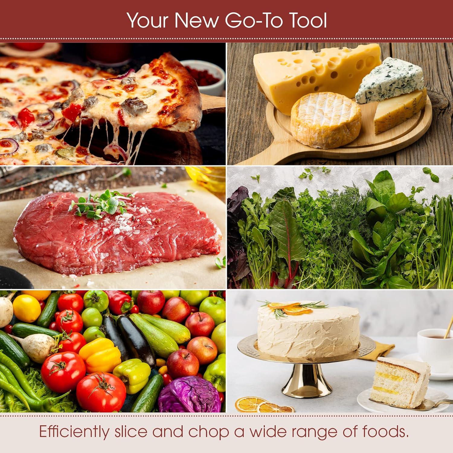 Cuchillo Mezzaluna Gourmetly de Acero Inoxidable 30 cm