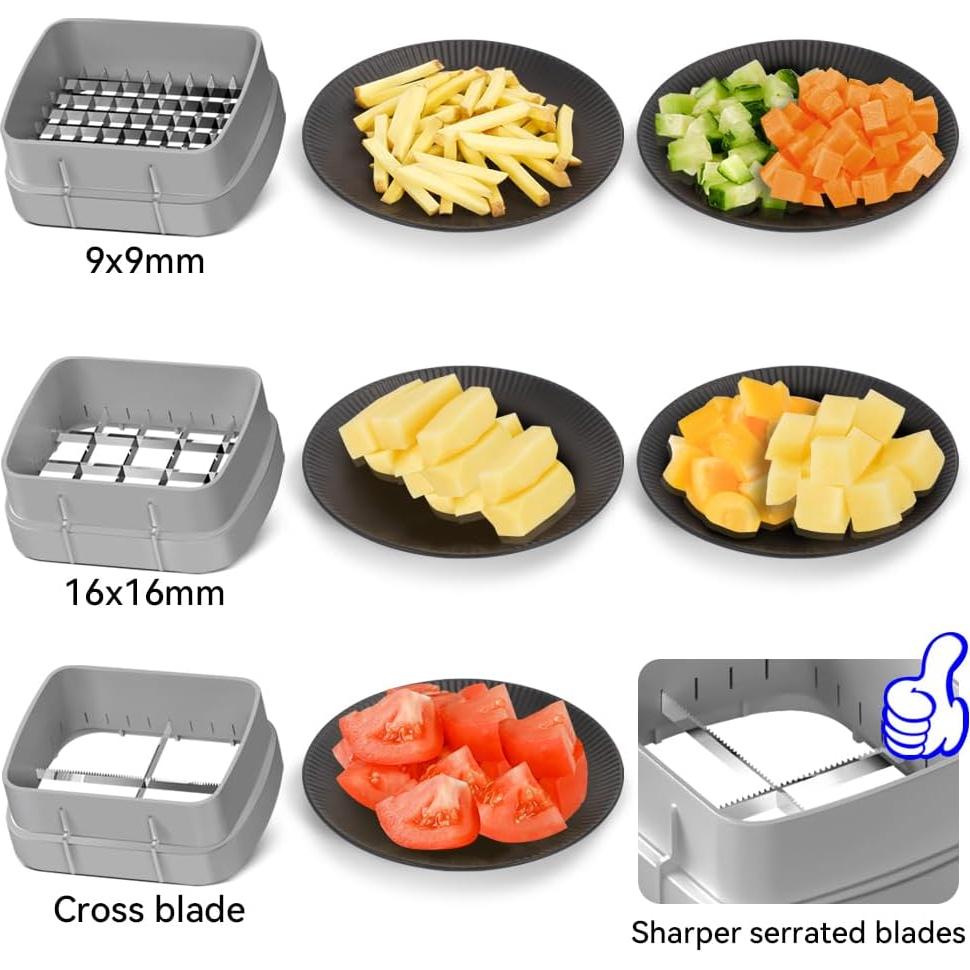 Centrifugadora y Picadora de Verduras KEOUKE 4.2Qt 3 Cuchillas