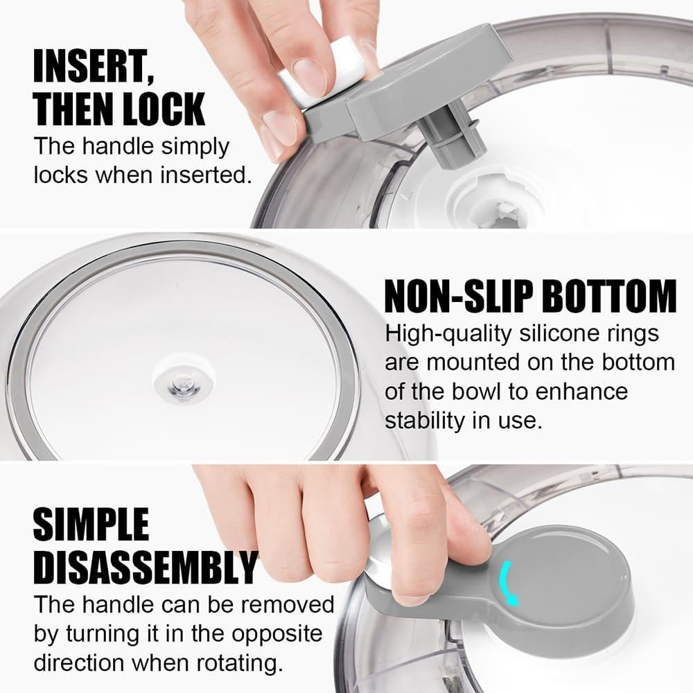 Centrifugadora y Picadora de Verduras KEOUKE 4.2Qt 3 Cuchillas
