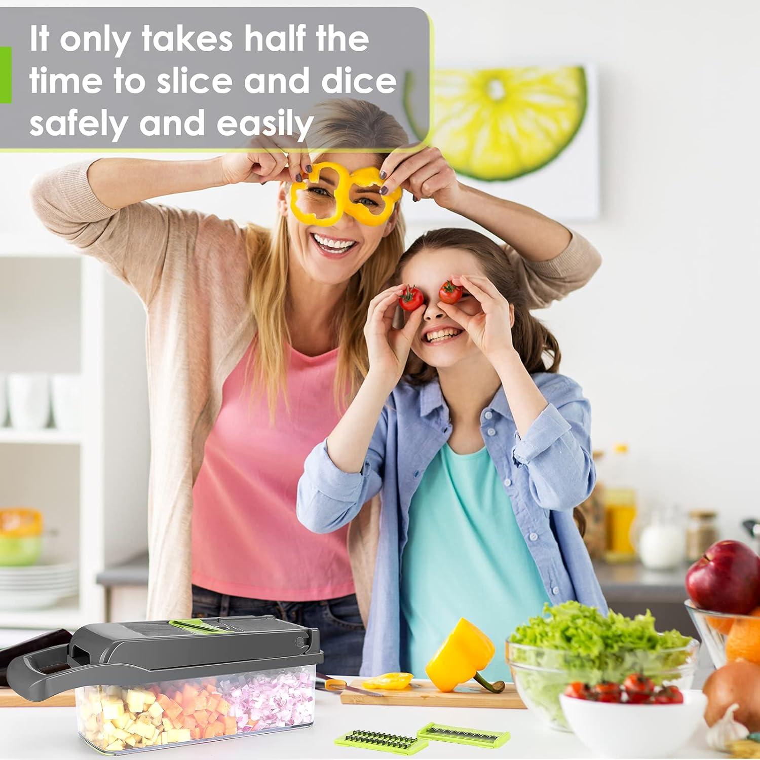 Picador de Verduras AHCZDDK 12 en 1 Manual Acero Inoxidable