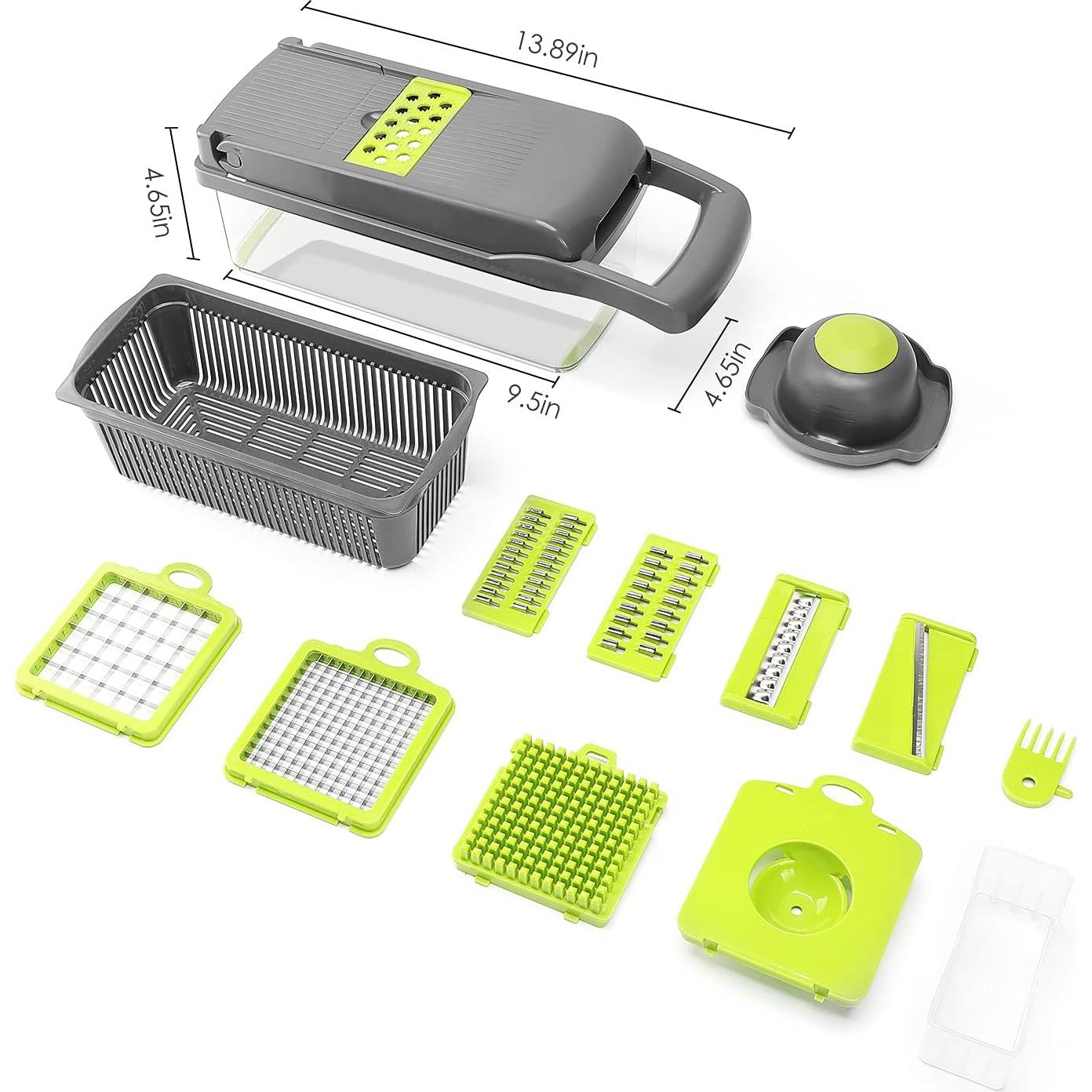 Picador de Verduras AHCZDDK 12 en 1 Manual Acero Inoxidable