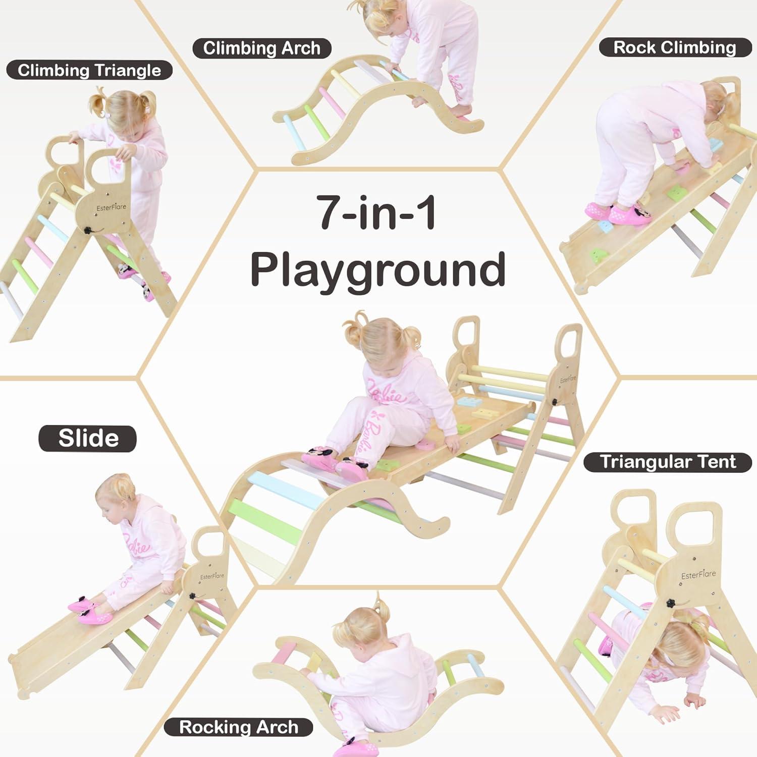 Conjunto de Escalada Triángulo Pikler EsterFlare 7 en 1