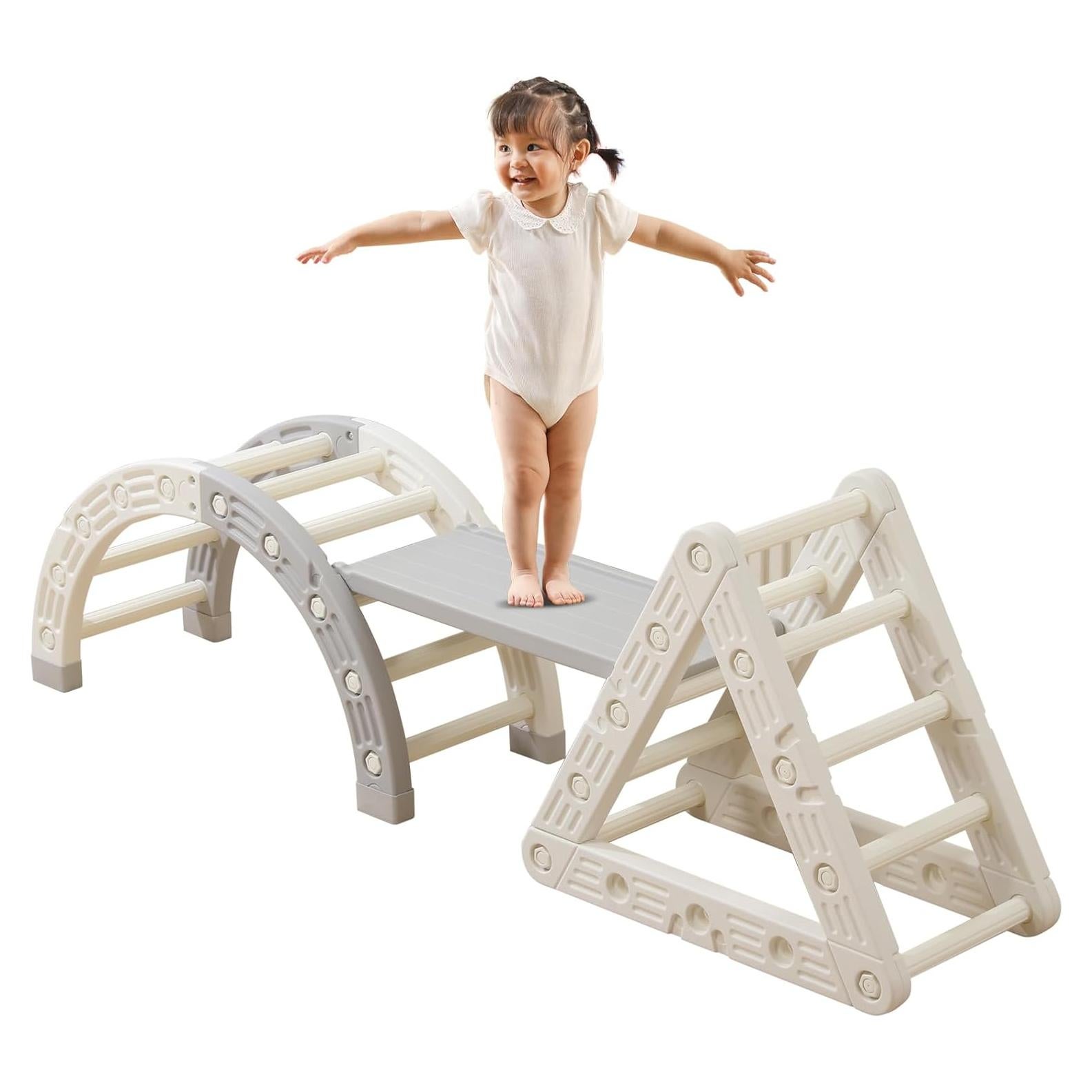 Set de Escalada 5 en 1 UNICOO Triángulo Pikler Gris