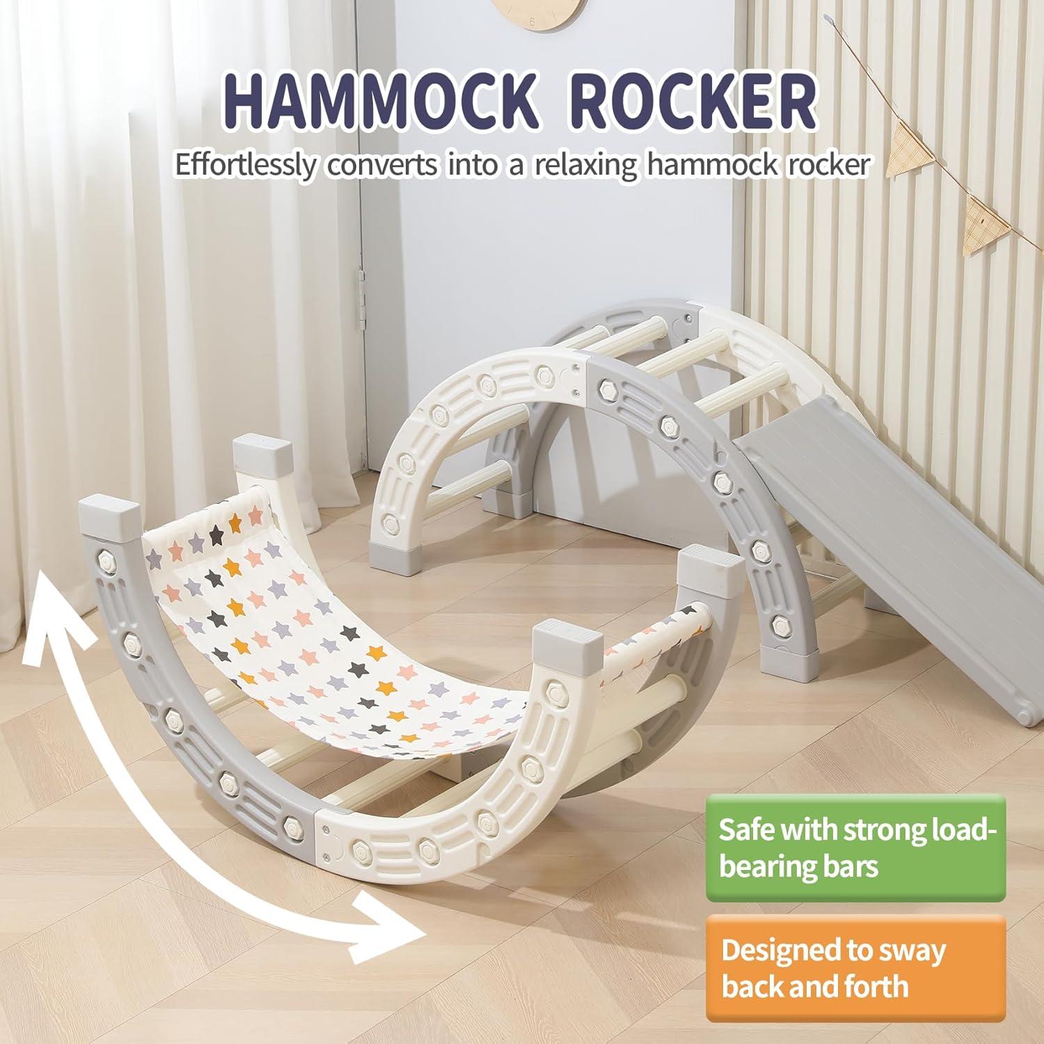 Set de Escalada 5 en 1 UNICOO Triángulo Pikler Gris