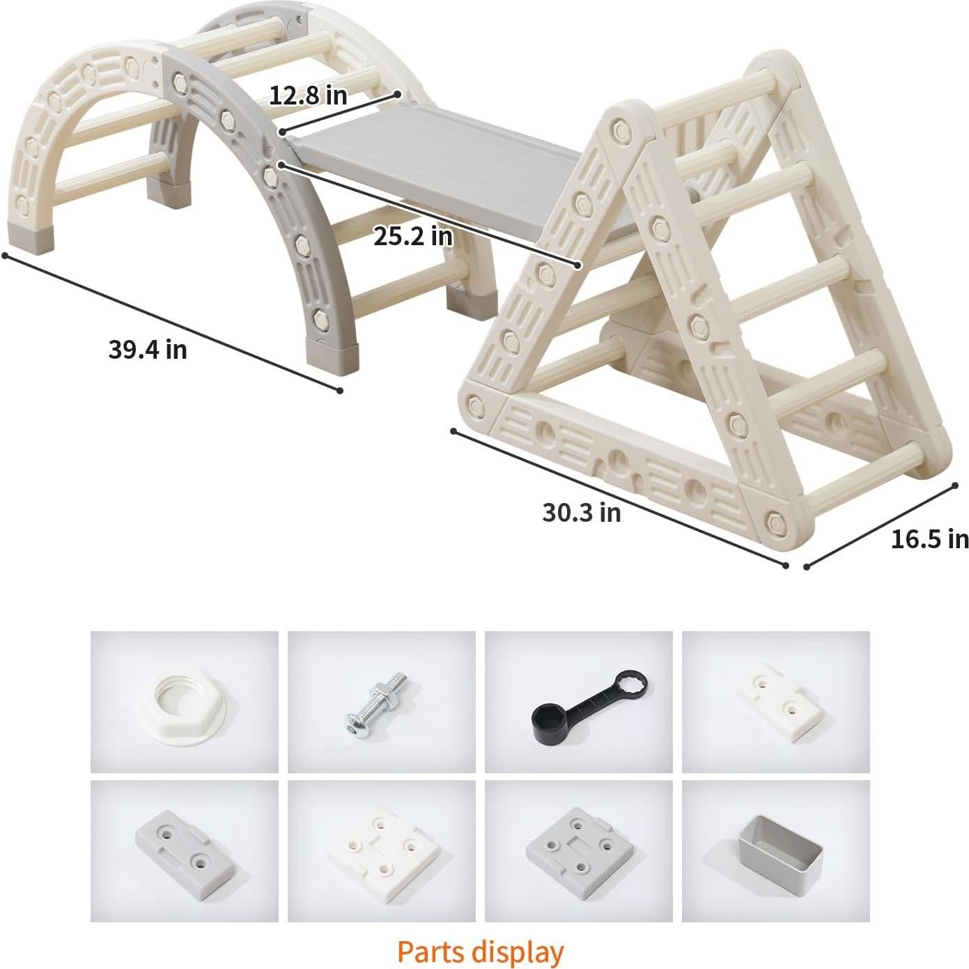 Set de Escalada 5 en 1 UNICOO Triángulo Pikler Gris