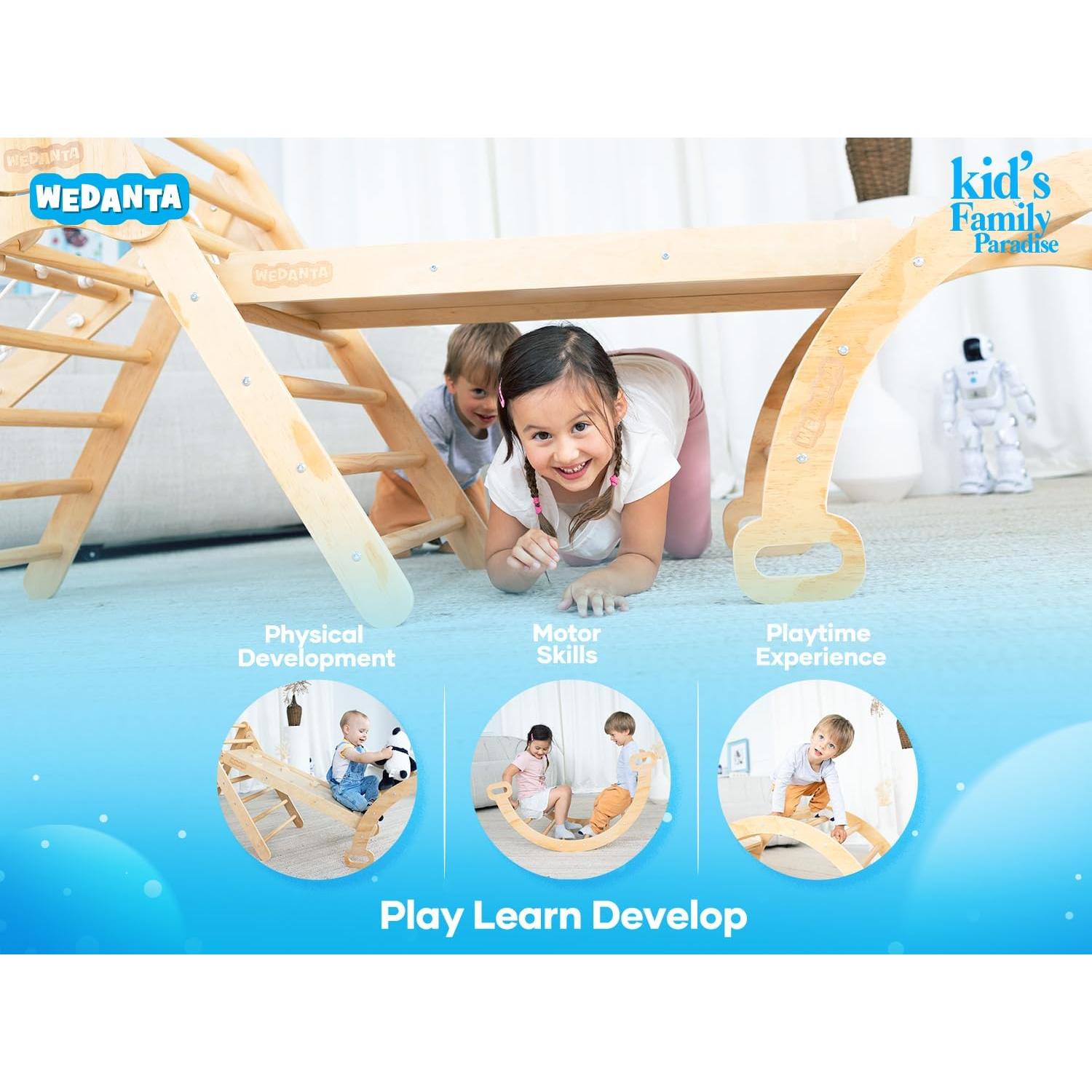 Conjunto de Escalada Plegable Wedanta 4 en 1 para Niños