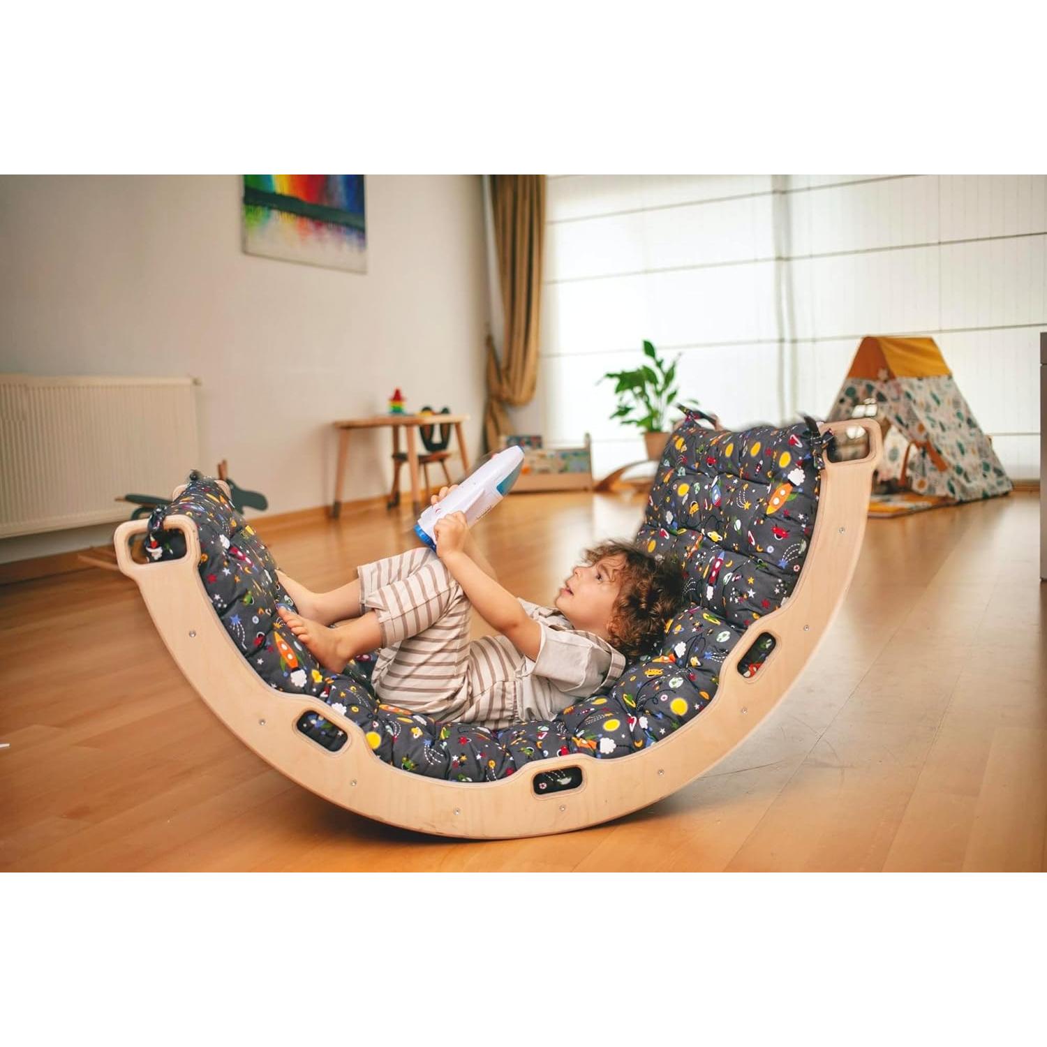 Cojín de Escalada Kidodido 145x68 cm Lona Algodón Lavable