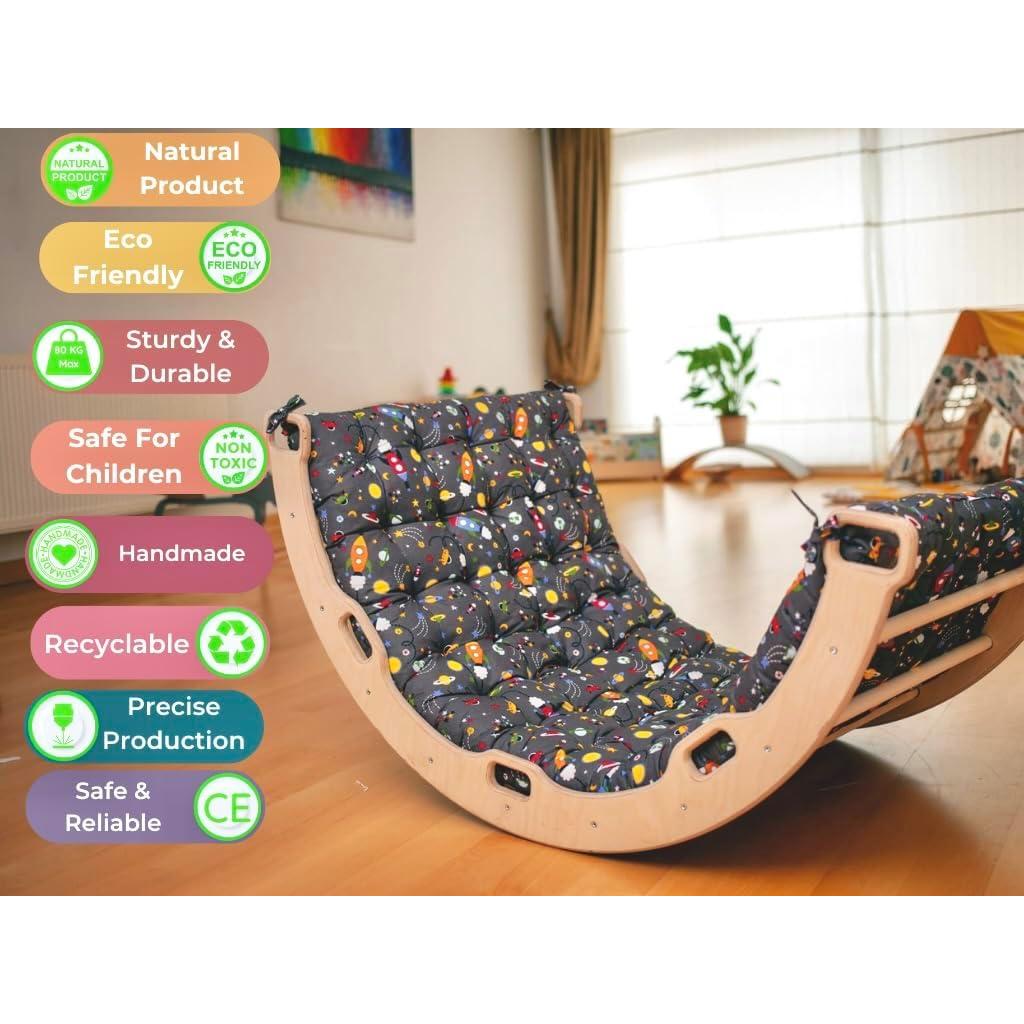 Cojín de Escalada Kidodido 145x68 cm Lona Algodón Lavable