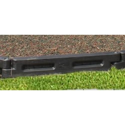 Borde de Plástico Interconectable Playsafer 20.32 cm - Negro - Paquete de 4