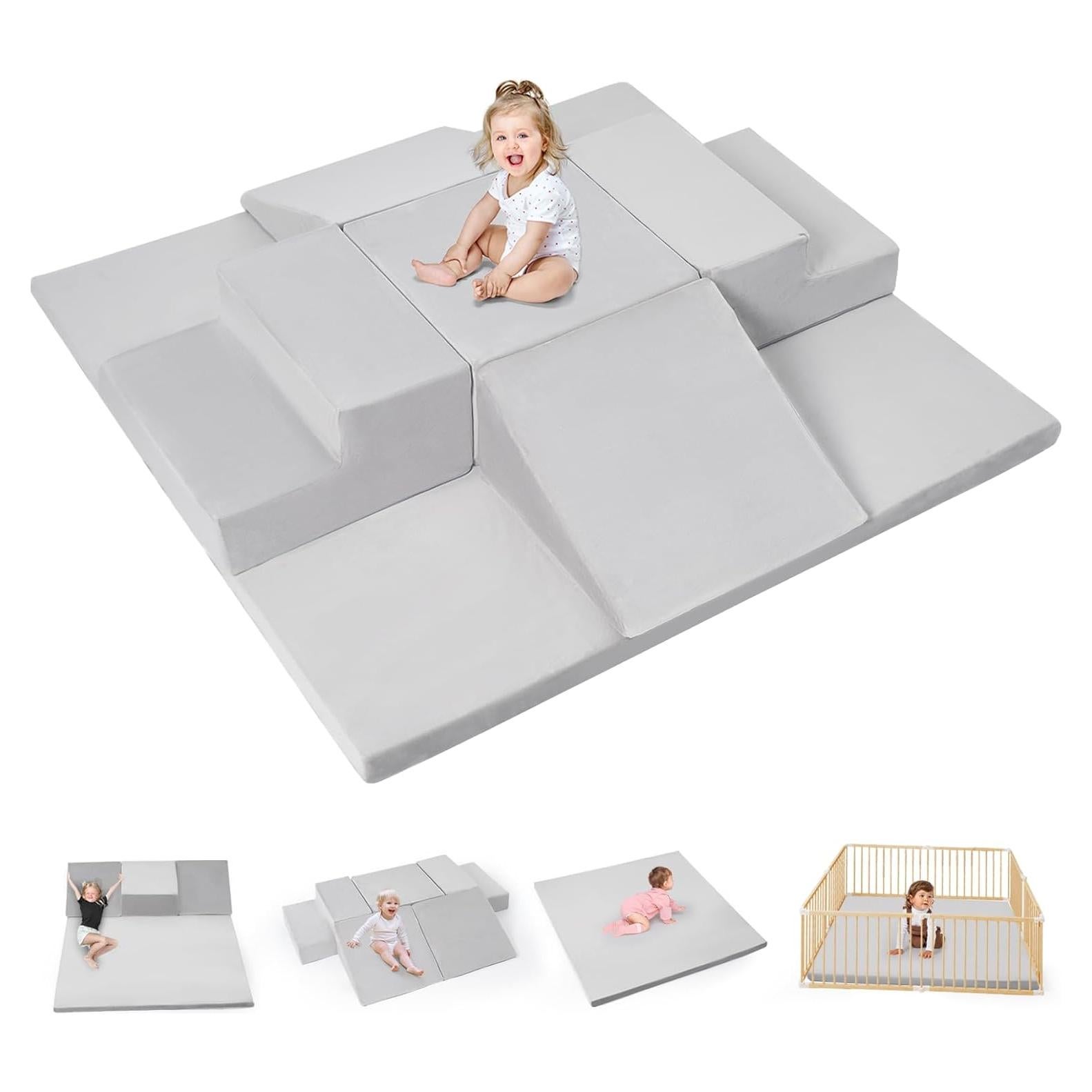 Conjunto de Bloques de Espuma Rinnebbit 6 Piezas con Alfombra 119cm