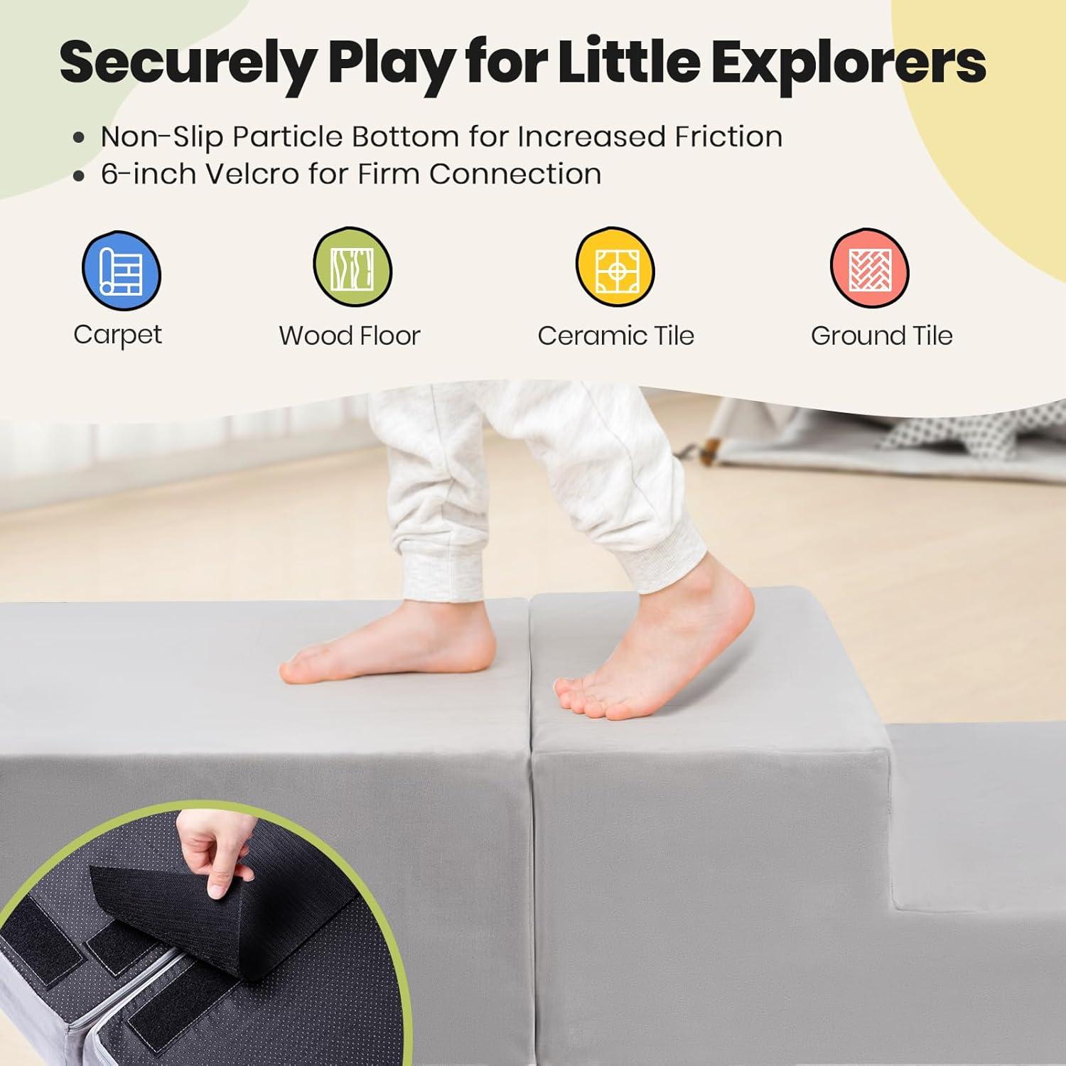 Conjunto de Bloques de Espuma Rinnebbit 6 Piezas con Alfombra 119cm