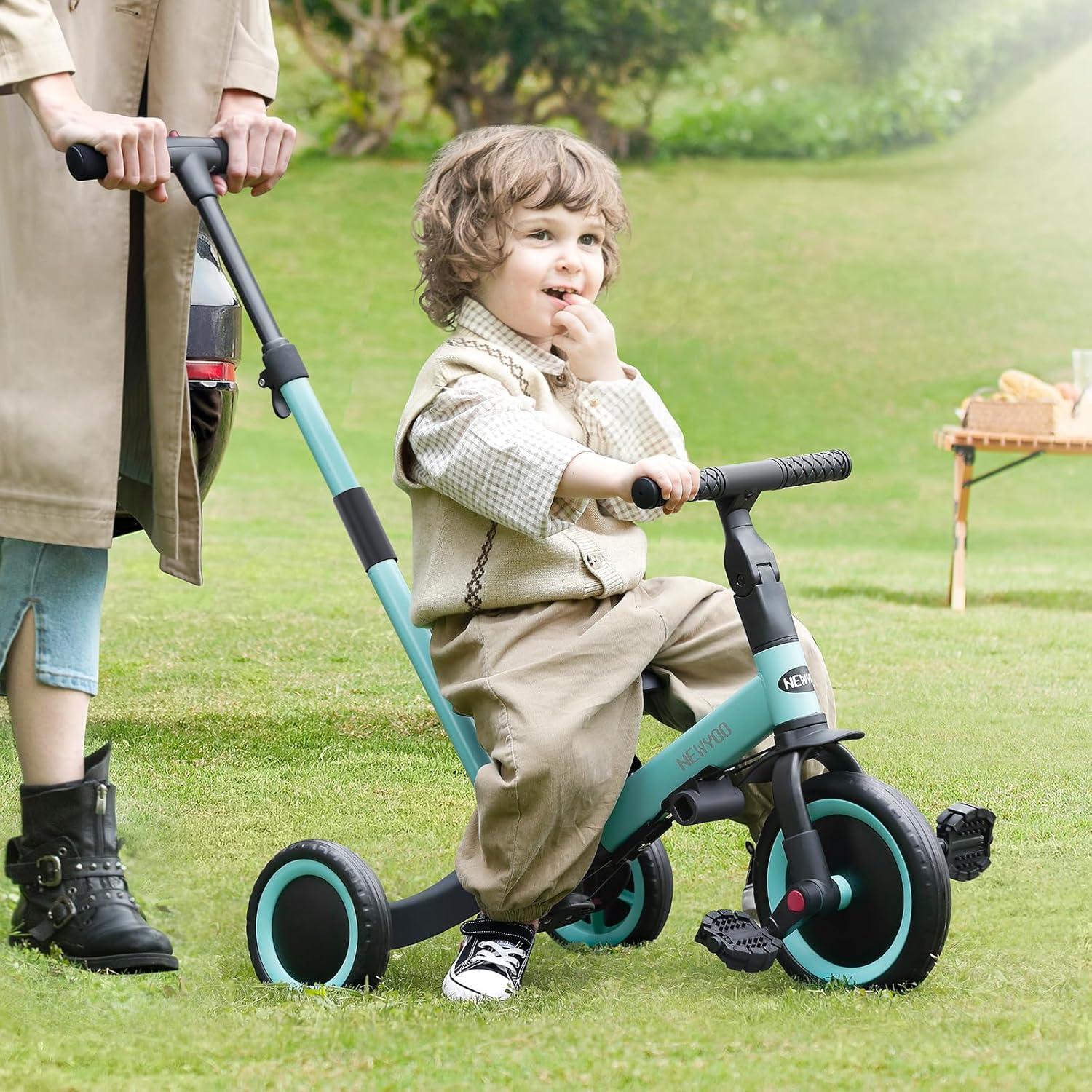 Triciclo Multifuncional Newyoo TR007 para Niños 1-3 Años Azul