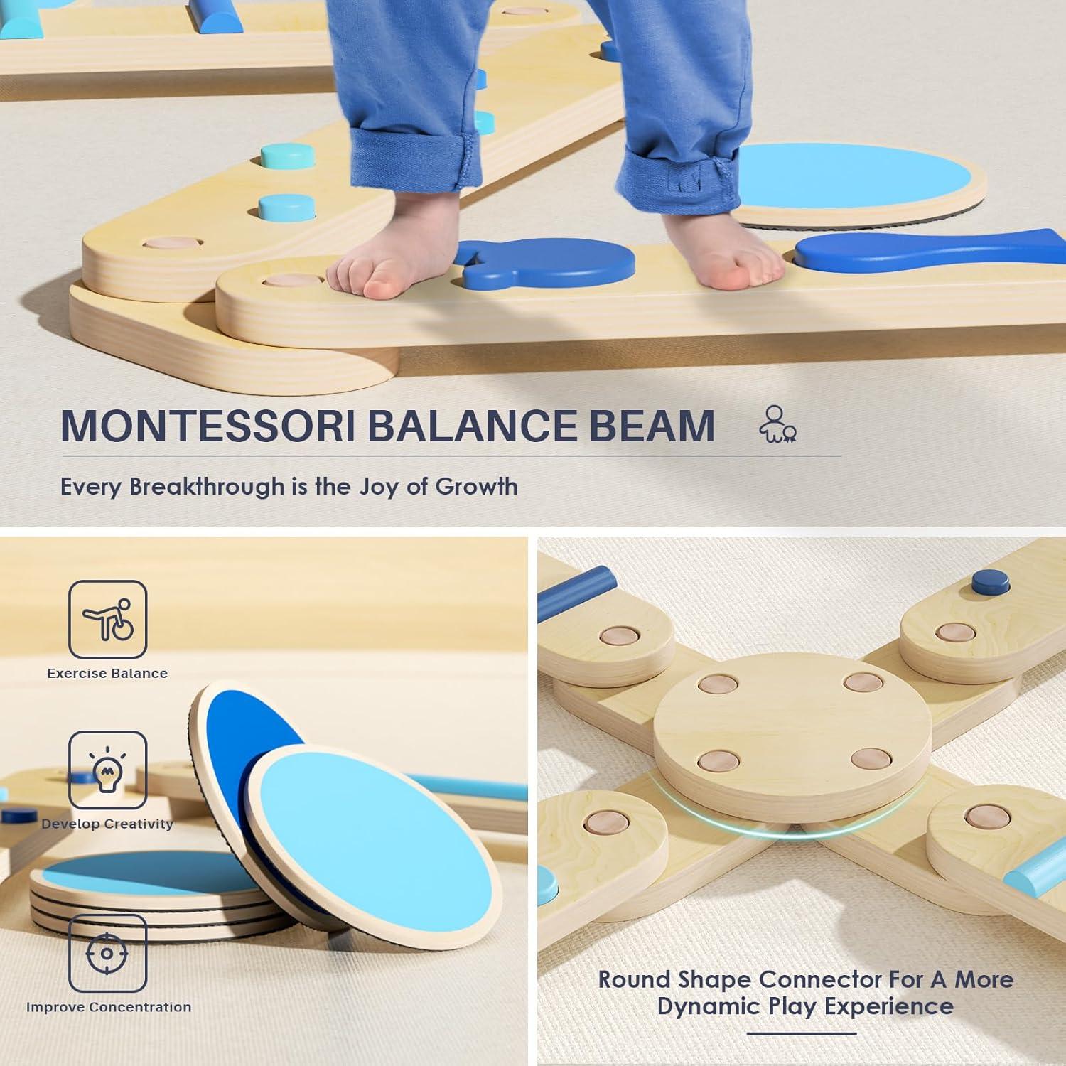 Conjunto Triángulo Pikler y Viga de Equilibrio BlueWood