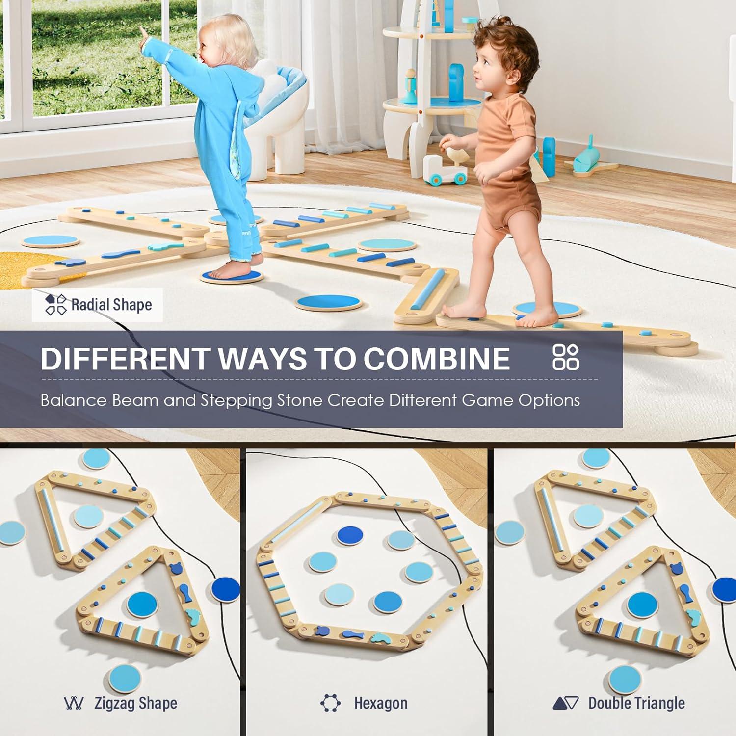 Conjunto Triángulo Pikler y Viga de Equilibrio BlueWood