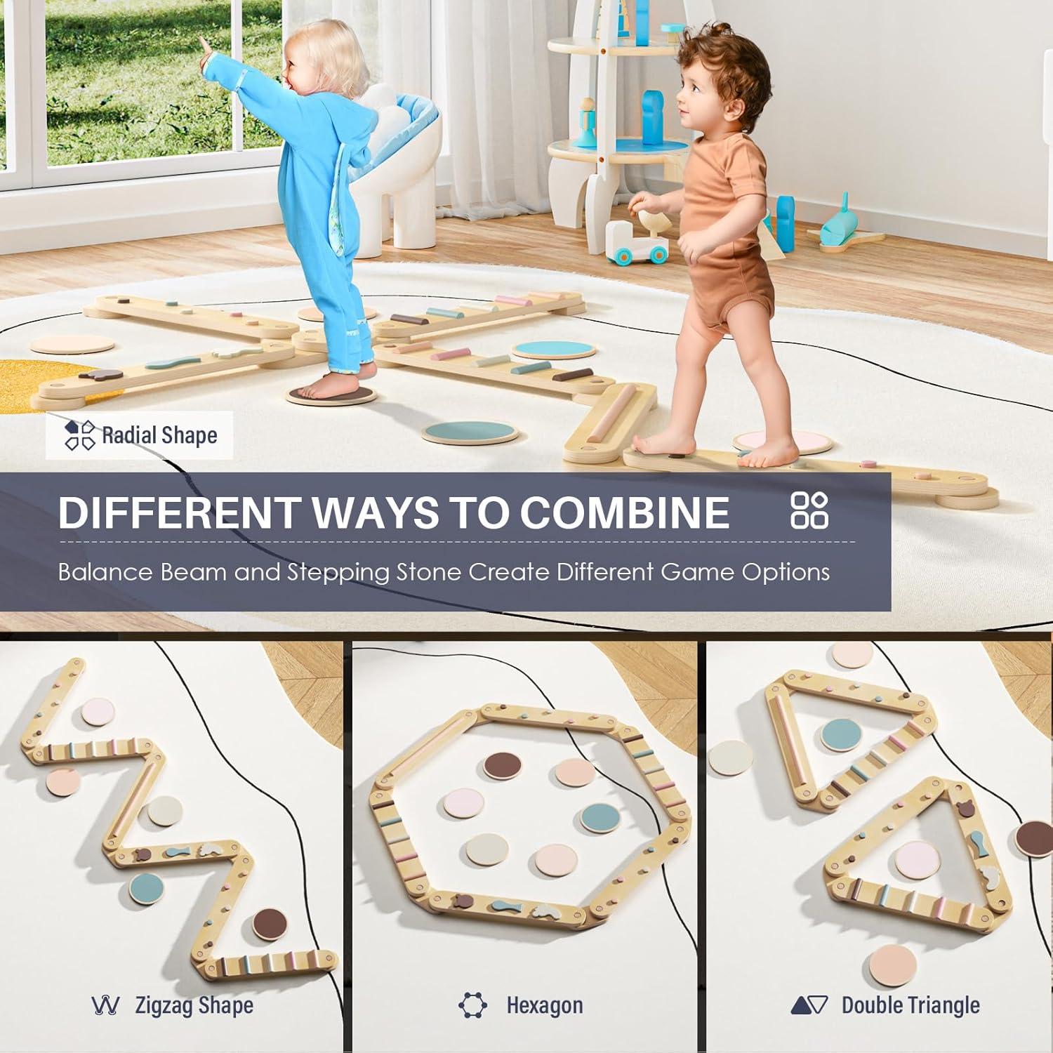 Conjunto Triángulo Pikler y Viga de Equilibrio BlueWood