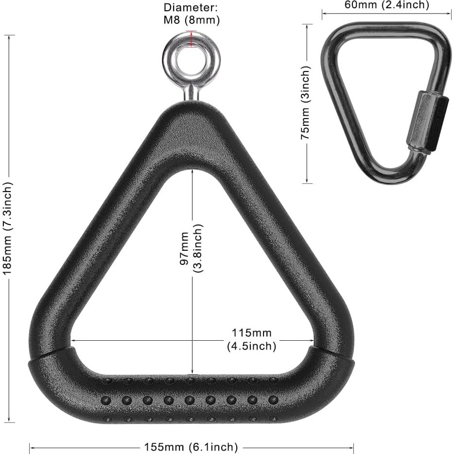 Barras de Mono Dolibest 2PCS con Mosquetones Triangulares