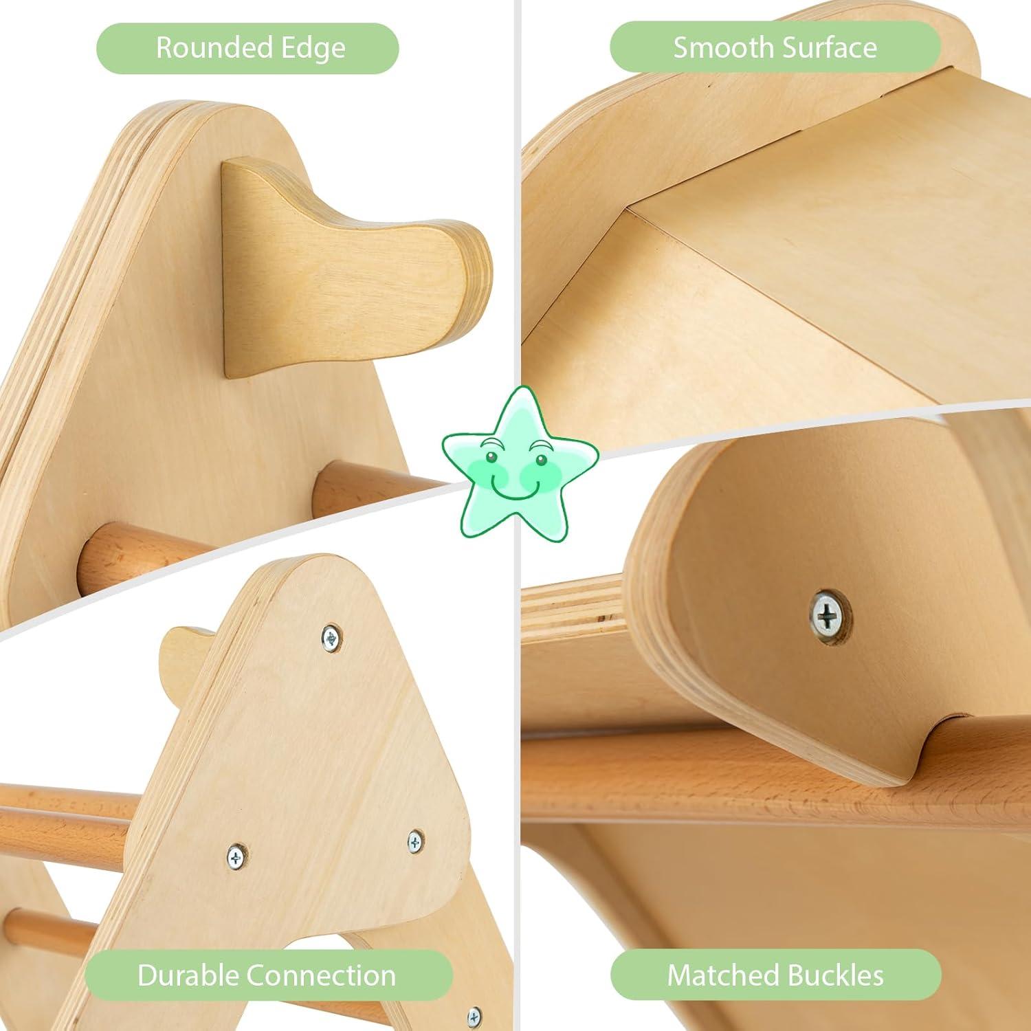 Conjunto de Escalada Pikler Olakids 2 en 1 Madera Natural