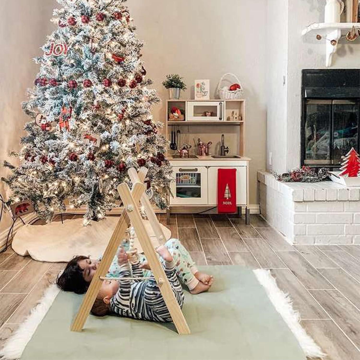 Gimnasio de Bebé de Madera Funny Supply con 6 Juguetes