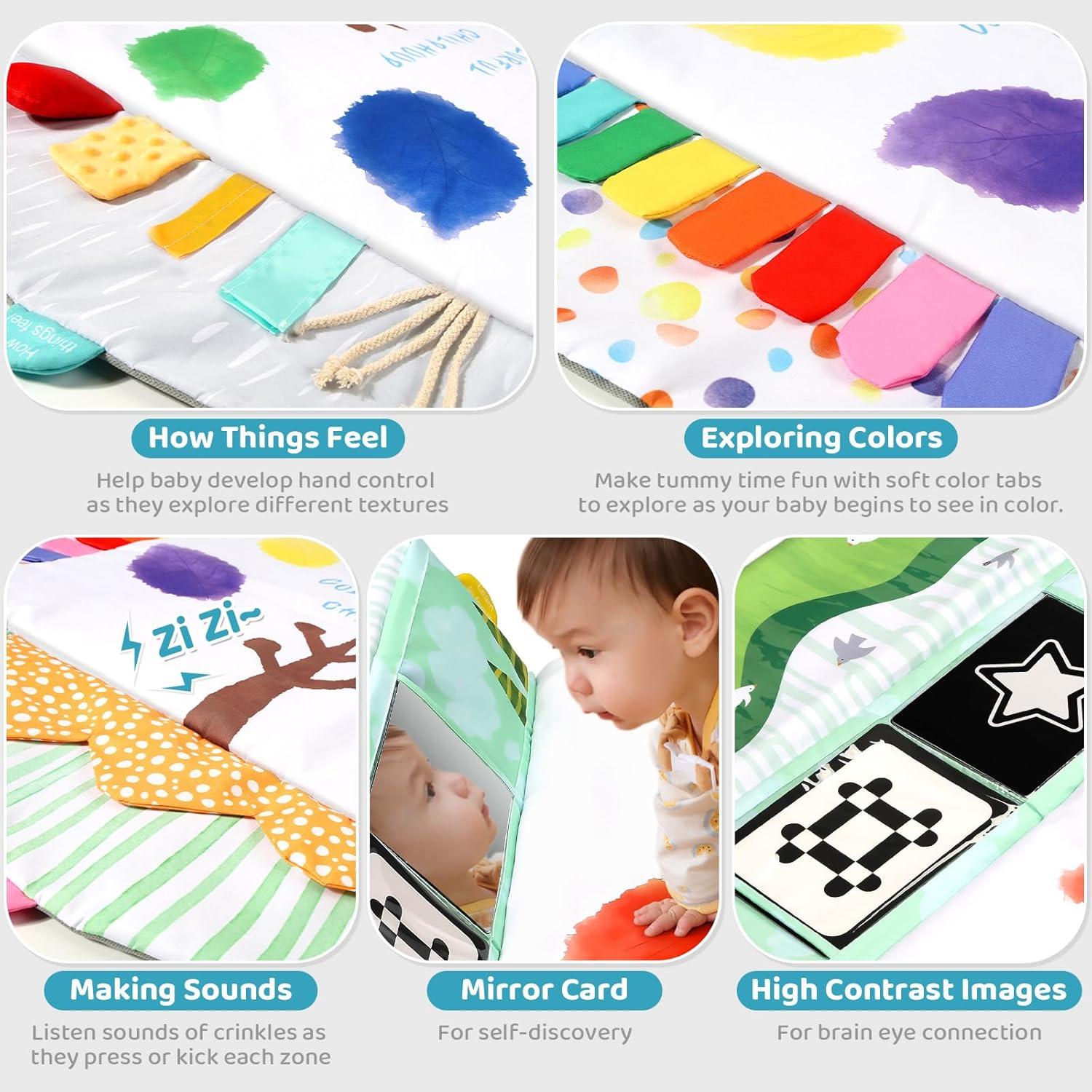 Alfombra de Juego Sensorial para Bebés 8766 - Lavable a Máquina