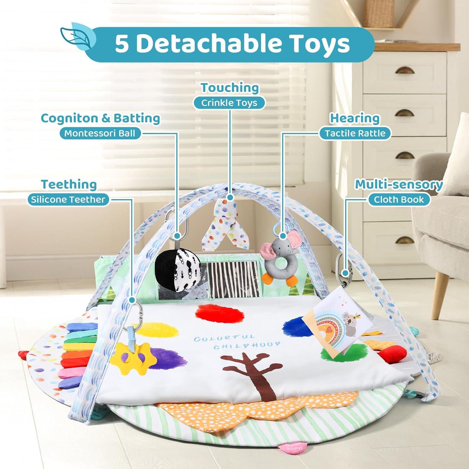 Alfombra de Juego Sensorial para Bebés 8766 - Lavable a Máquina