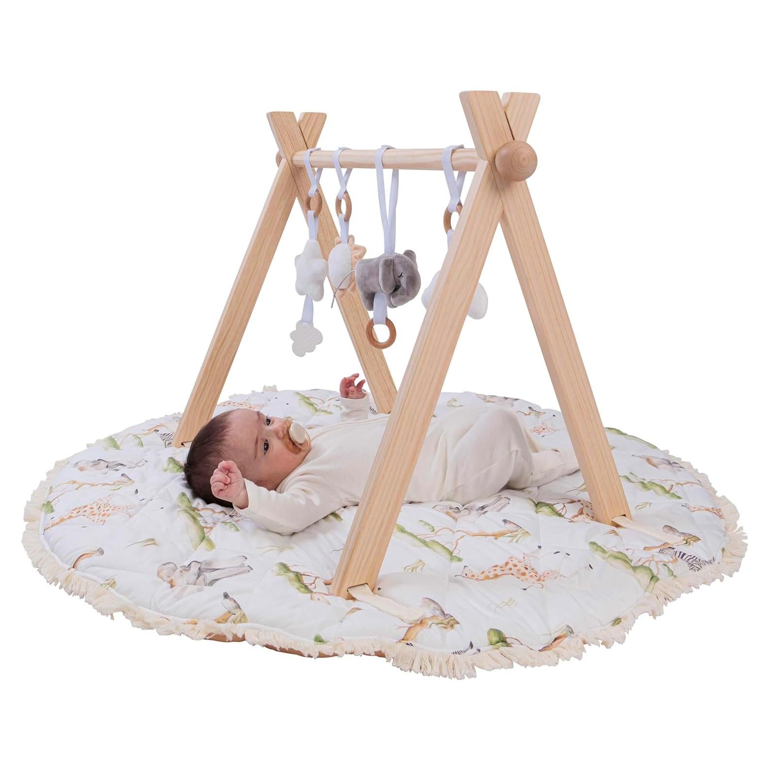 Gimnasio de Madera Premium Butterfly + Bloom para Bebés 0-12 Meses