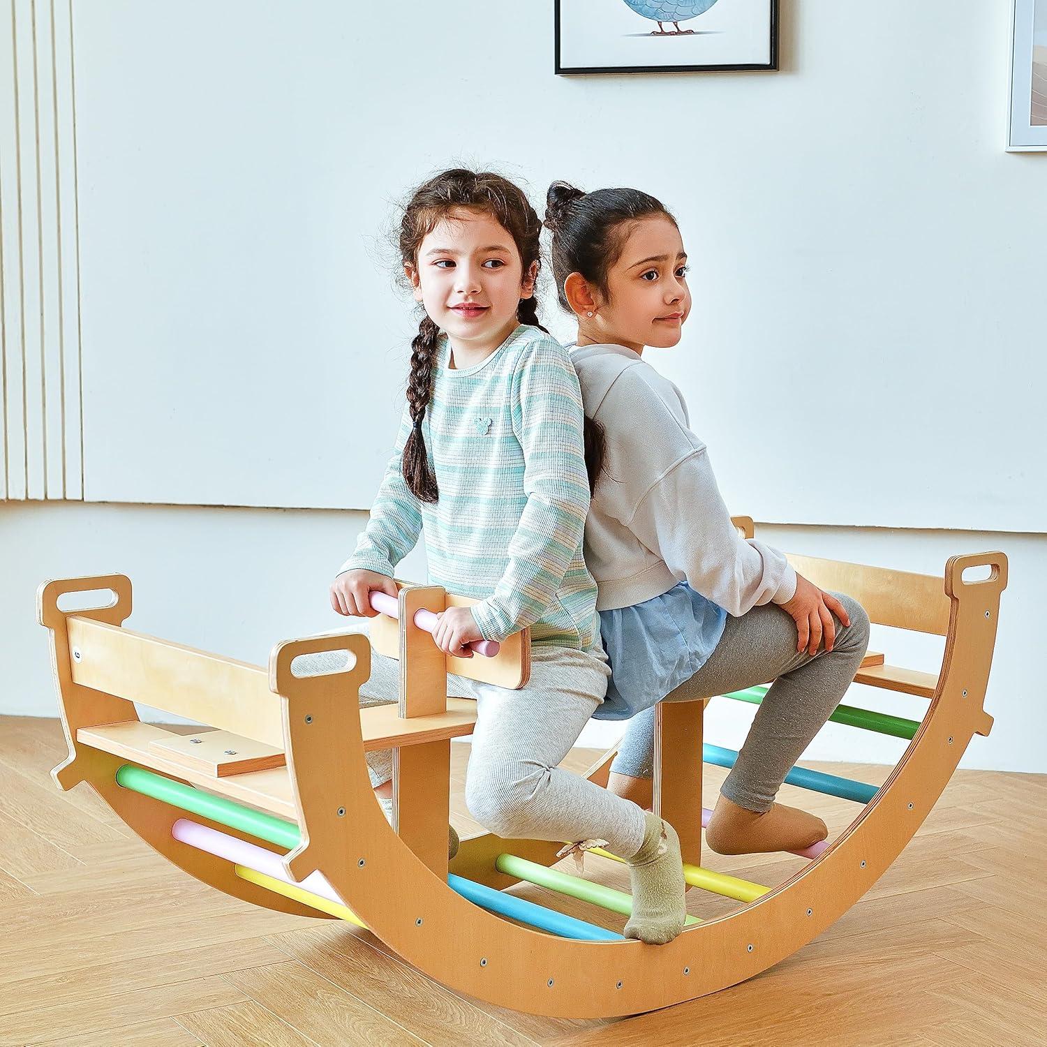 Avenlur Bailis 3-en-1: Balancín, Arco de Escalada y Mecedor