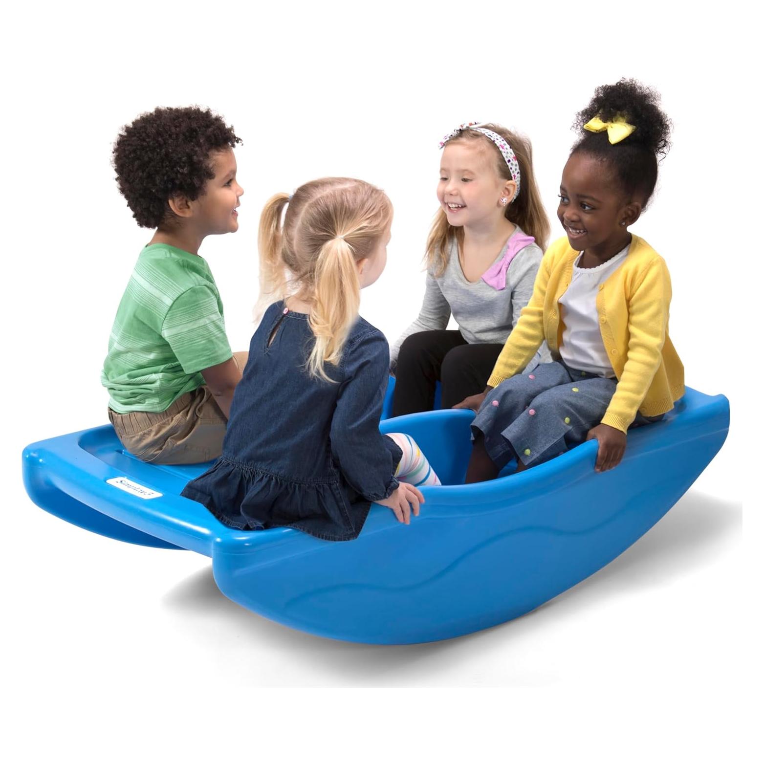 Balancín y Puente de Escalada Simplay3 Azul para 4 Niños