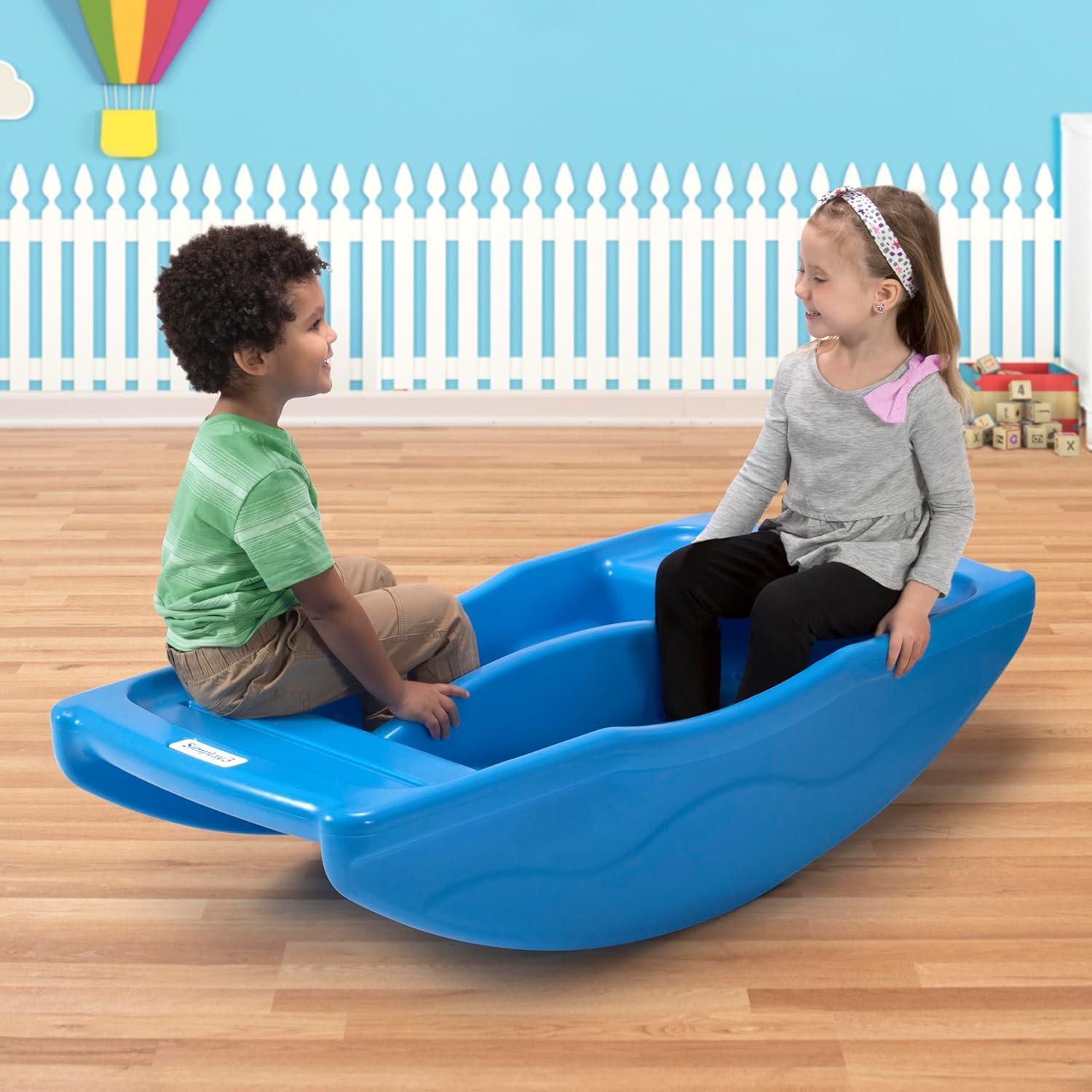 Balancín y Puente de Escalada Simplay3 Azul para 4 Niños