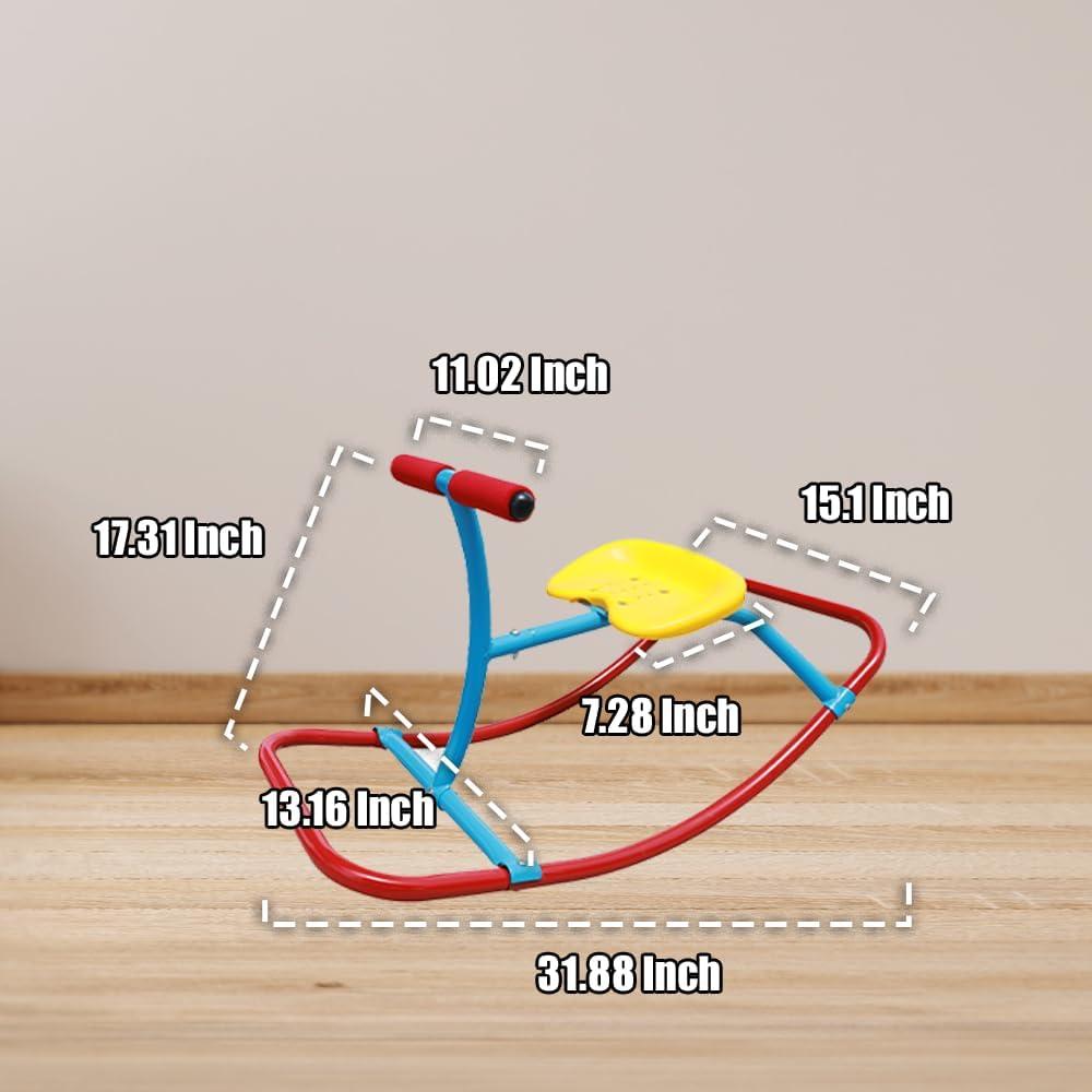 Caballo Balancín PLATPORTS para Niños - Juguete Seguro Rojo