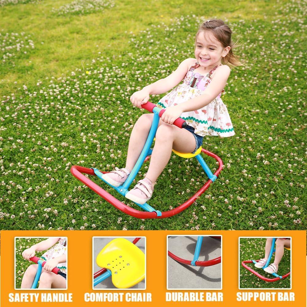 Caballo Balancín PLATPORTS para Niños - Juguete Seguro Rojo