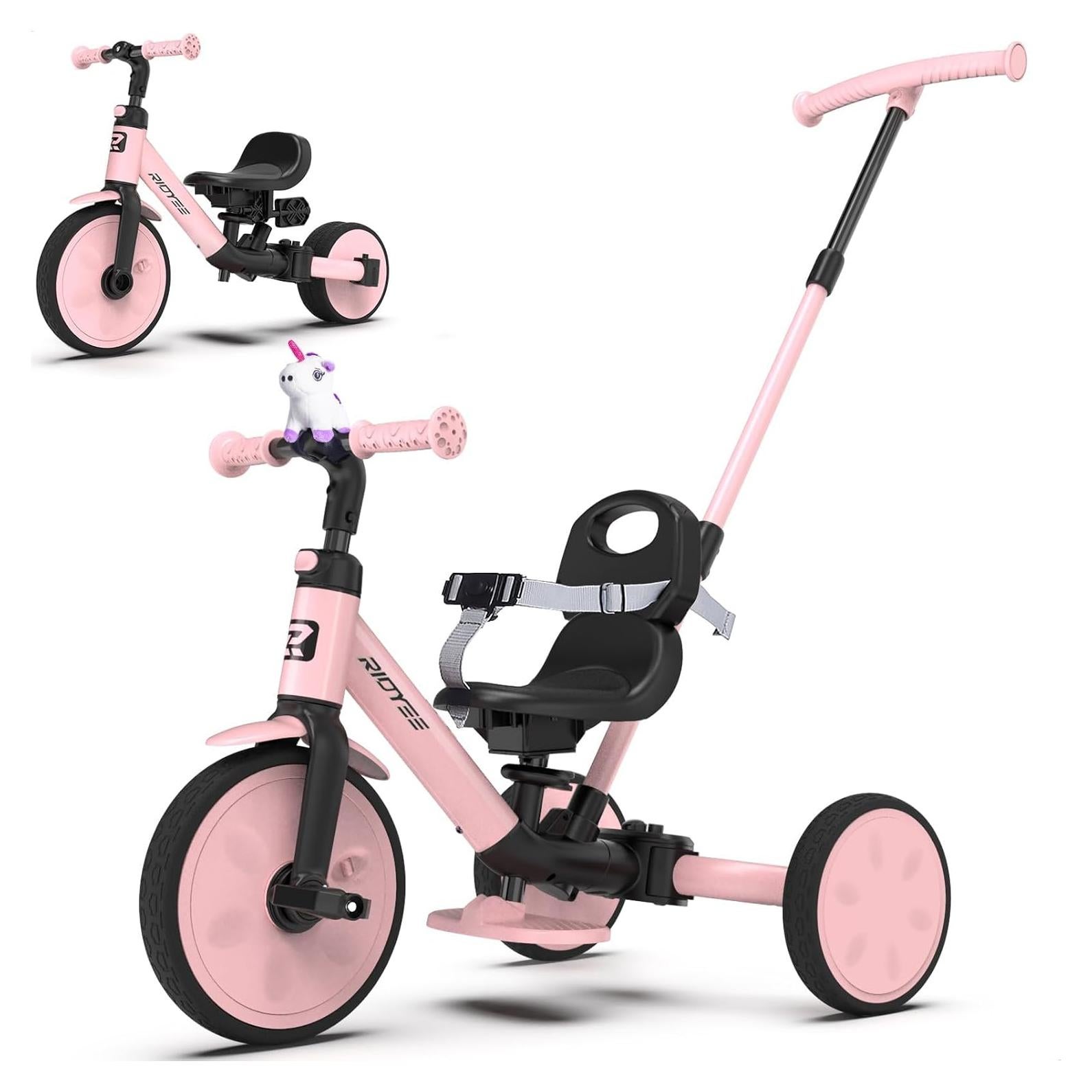 Triciclo 5-en-1 RIDYEE Rosa para Niños 1.5-3 Años