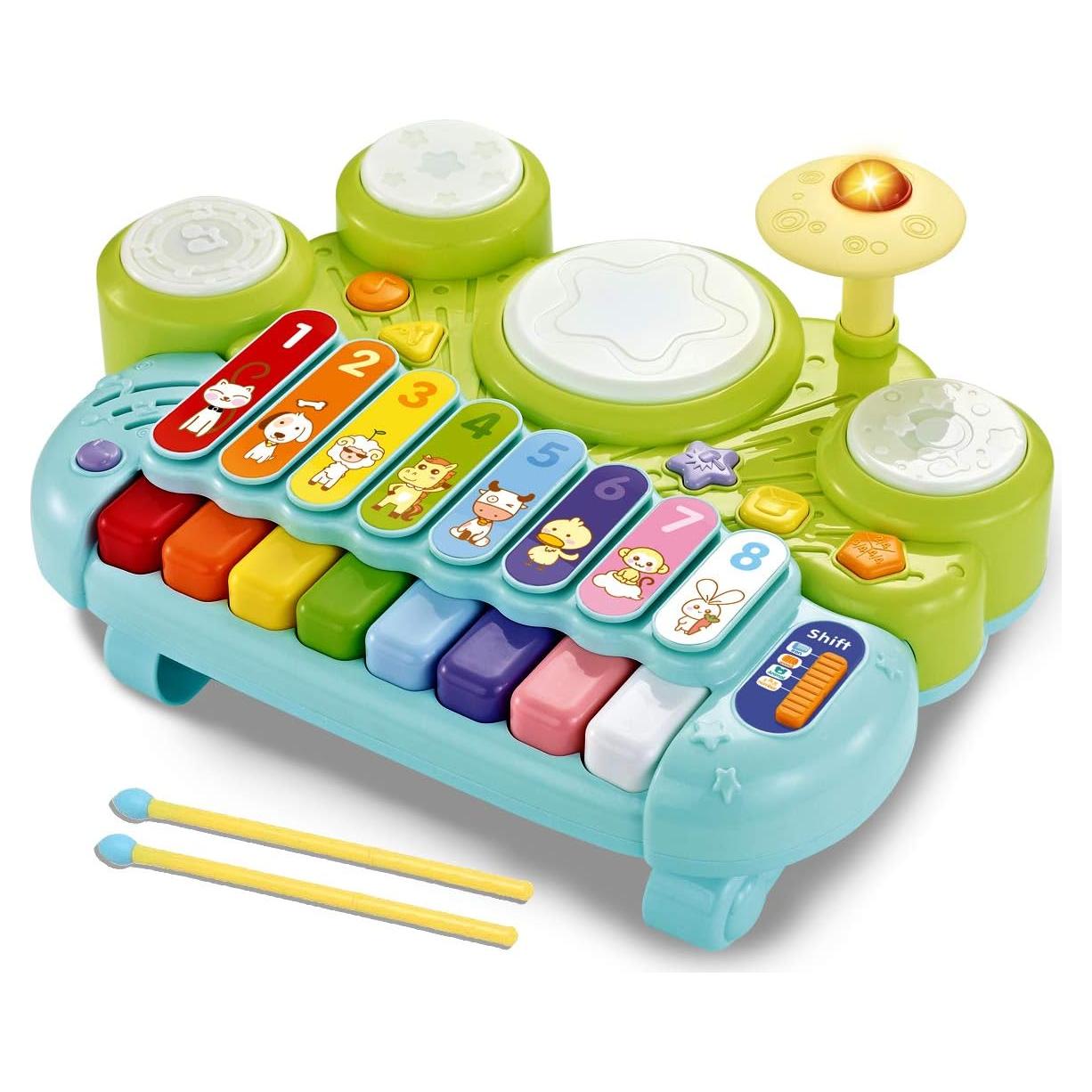 Juguete Musical 3 en 1 Fisca - Teclado, Batería y Xilófono