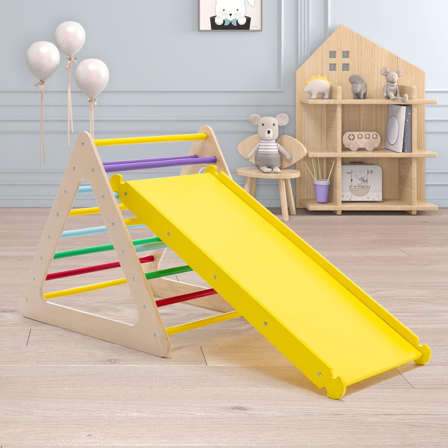 Escalador Triangular Wonline 3 en 1 de Madera para Niños