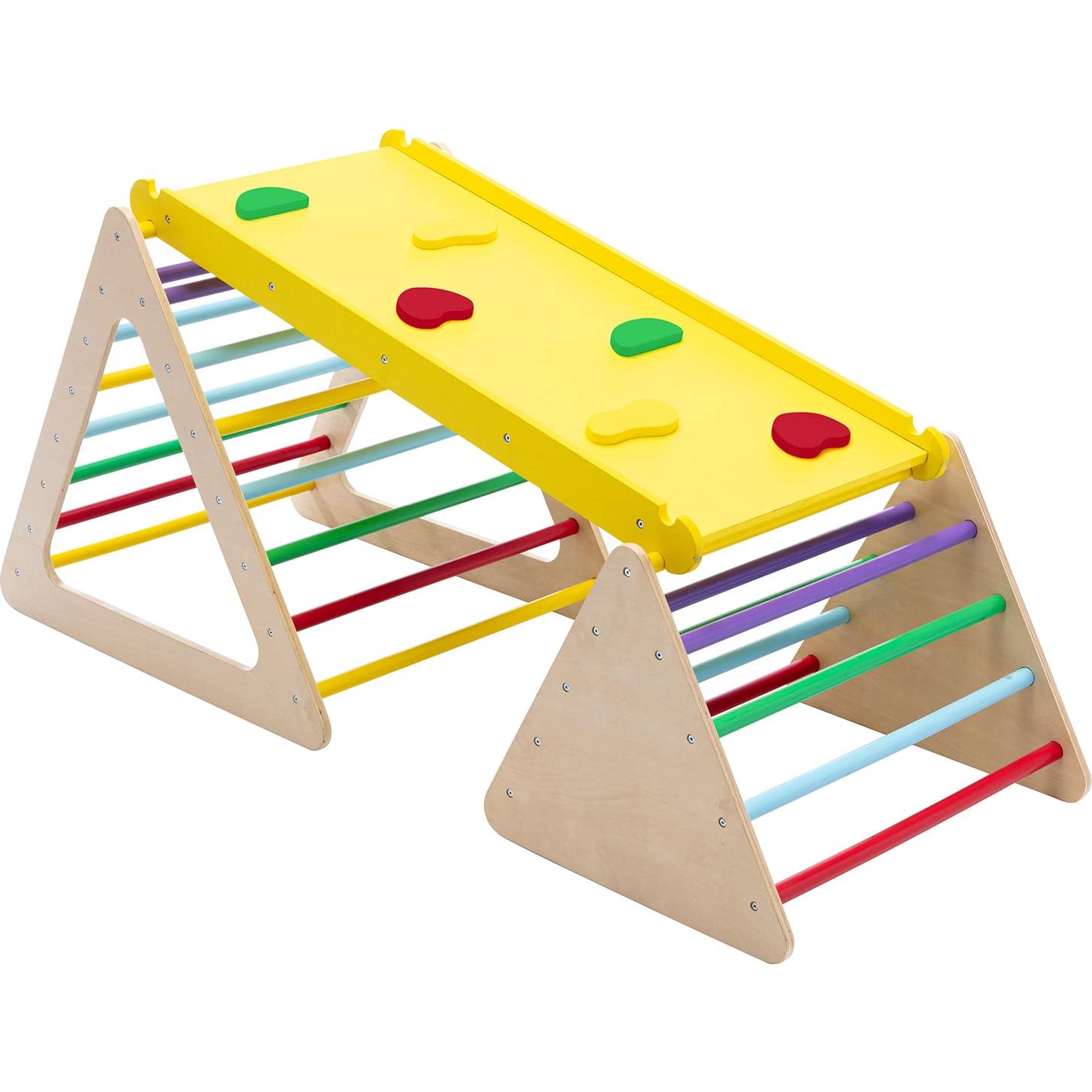 Escalador Triangular Wonline 3 en 1 de Madera para Niños