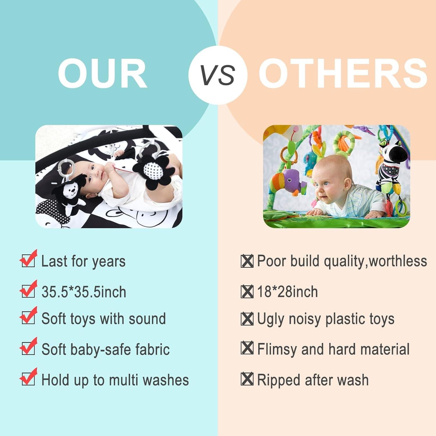 Alfombra de Actividad para Bebés Lovvie & Joy 90x90 cm