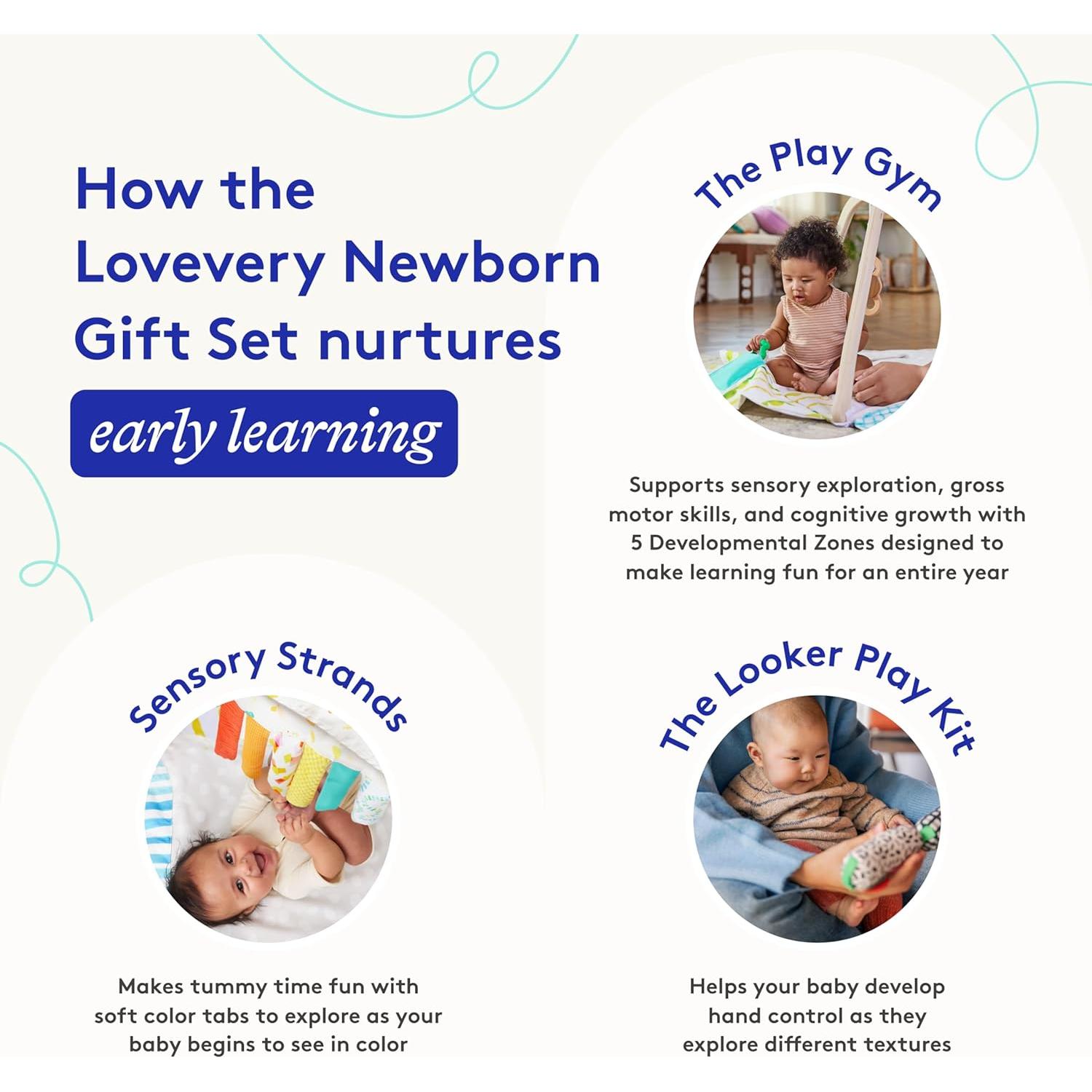 Conjunto de Regalo para Recién Nacidos Lovevery - Gimnasio de Juego y Kit Looker